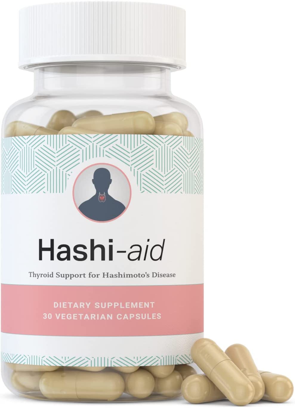 HashiAid Thyroid Support Supplement for Hypothyroidism & Hashimoto's Disease - Natural Energy Booster, Hormone Balance & Fatigue Relief - 60 Vegan Capsules - Ideal for Work, Study & Daily Wellness