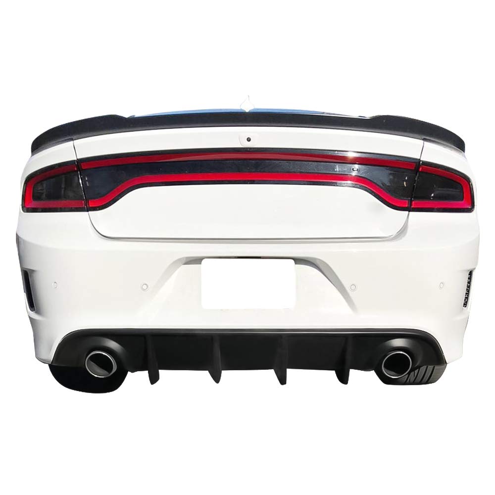 FREEMOTOR802 Gloss Black Rear Diffuser for 2015-2023 Dodge Charger SRT | OE Style Lower Lip Spoiler & Valance Panel | Enhances Aerodynamics & Sporty Look for Street Racing & Car Shows