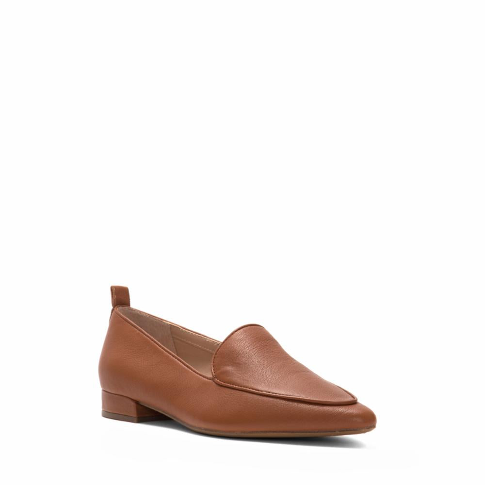 Franco Sarto Women's Studio Brown Leather Loafers - Comfortable Slip-On Shoes for Work, Office & Casual Outfits | Professional & Everyday Wear