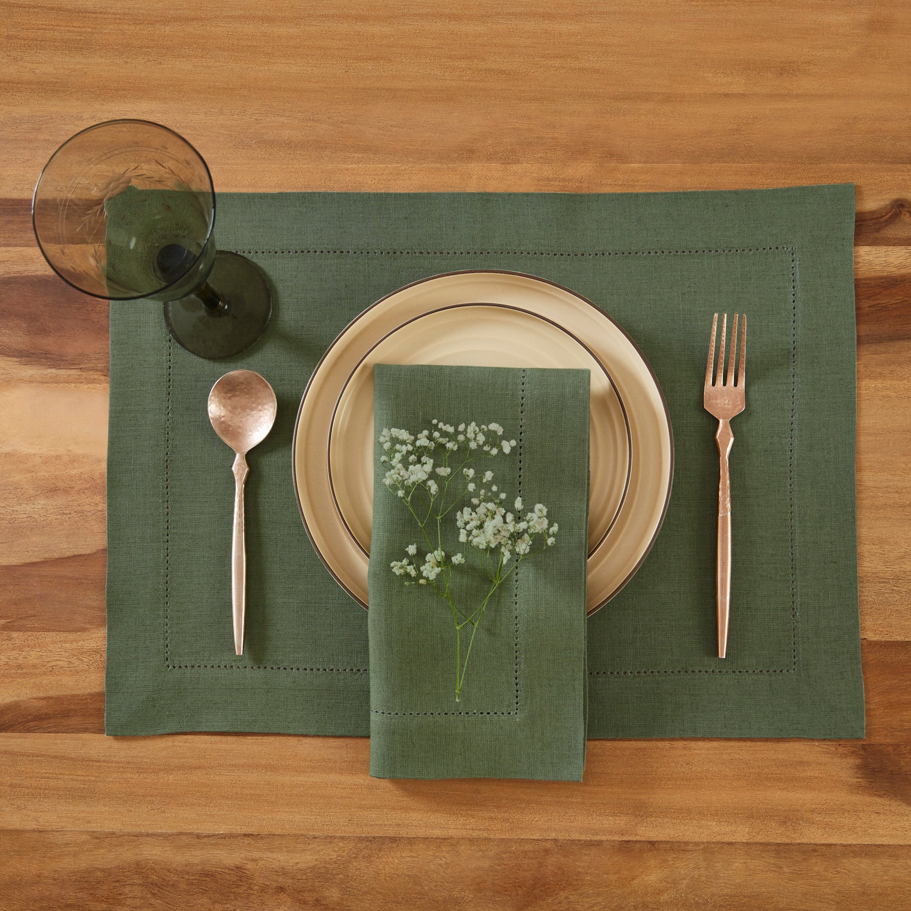 Premium Medium Weight Hemstitch Napkins - 12-Pack White Linen Dinner Napkins for Formal Dining, Weddings & Special Occasions