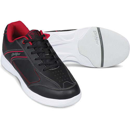 KR Strikeforce Flyer Lite Black Red Men's Bowling Shoes - Lightweight Performance Shoes for League & Tournament Play - Perfect for Competitive Bowlers & Casual Players