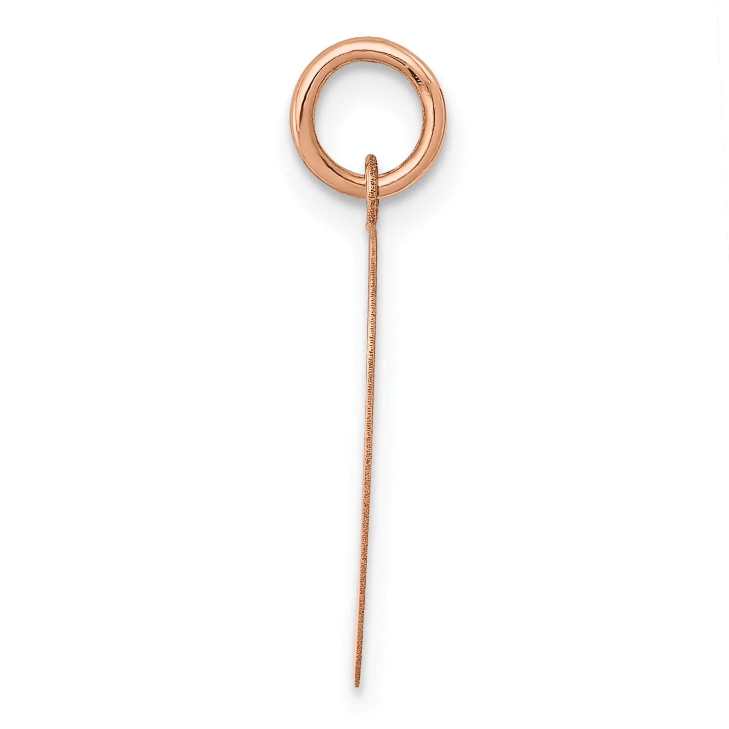 14K Rose Gold Heart Disc Charm XAC809 - Elegant Jewelry for Women, Valentine's Gift, Anniversary Present - Perfect for Necklaces, Bracelets & Special Occasions