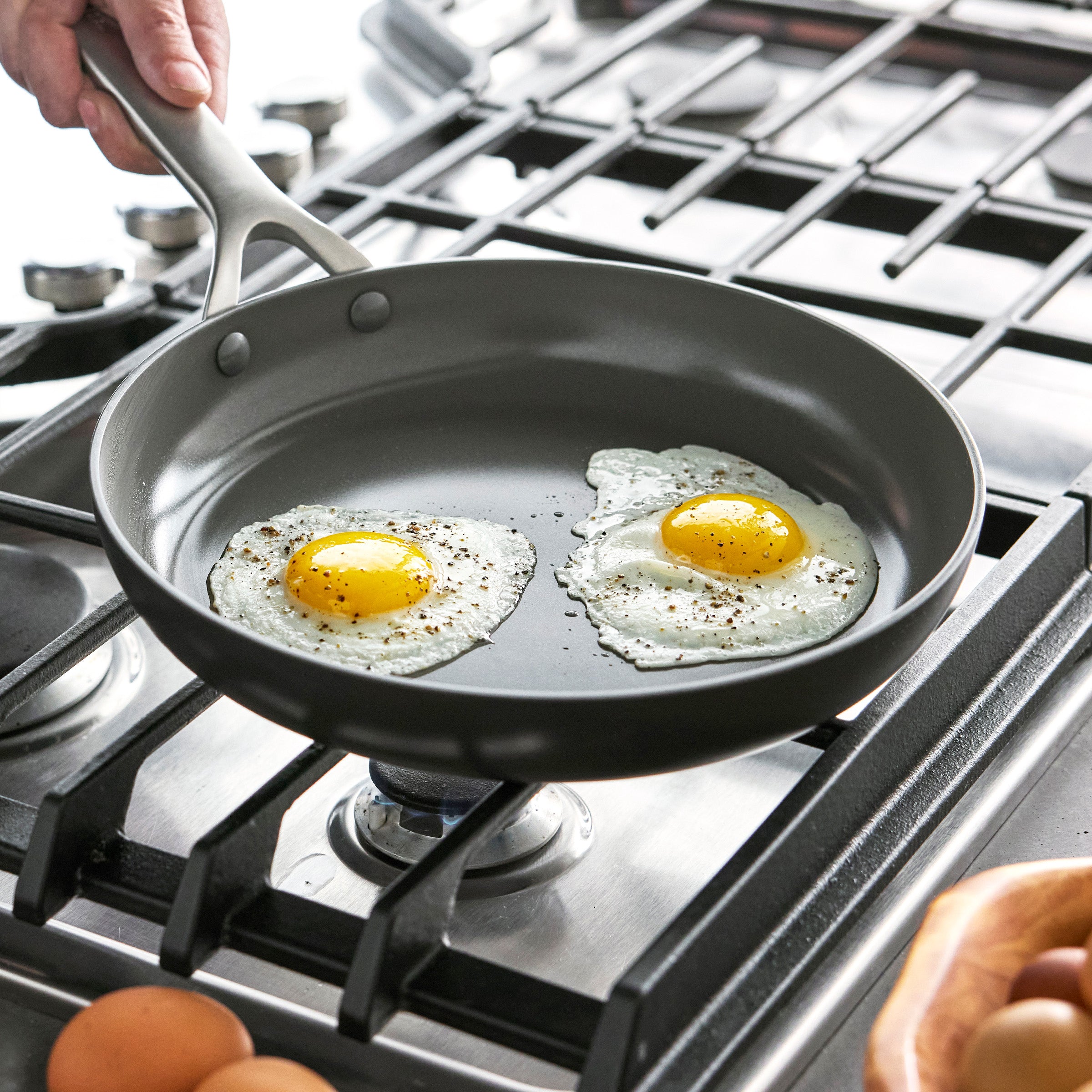 Bobby Flay by GreenPan Chef Series Hard Anodized Nonstick 10-Inch & 12-Inch Fry Pan Set - Professional Cookware for Home Chefs, Perfect for Searing, Sautéing & Frying