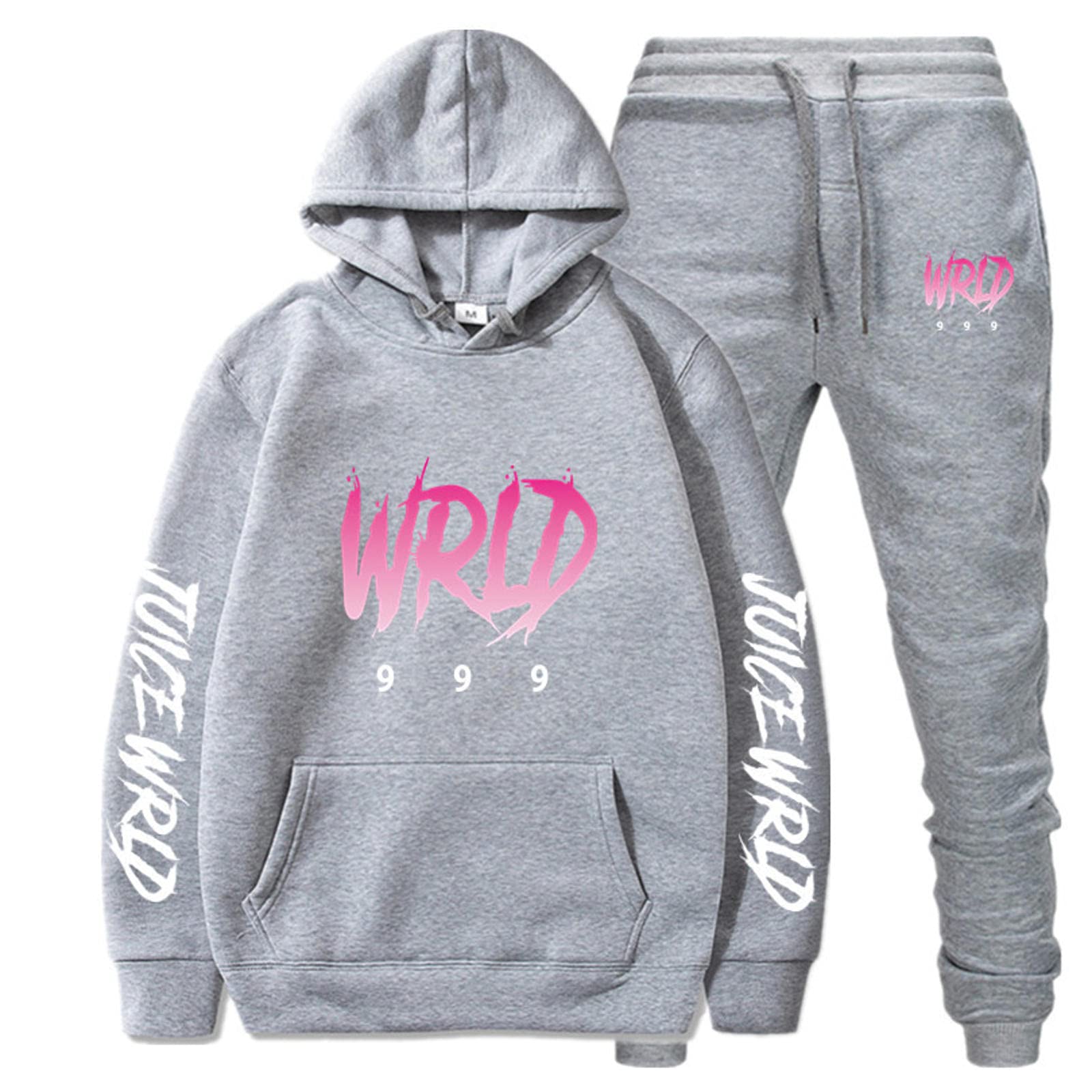 **Men's Slim Fit Tracksuit Set - Rapper Style Hoodie & Joggers 2-Piece Outfit for Men & Women | Gym, Streetwear, Casual Wear**