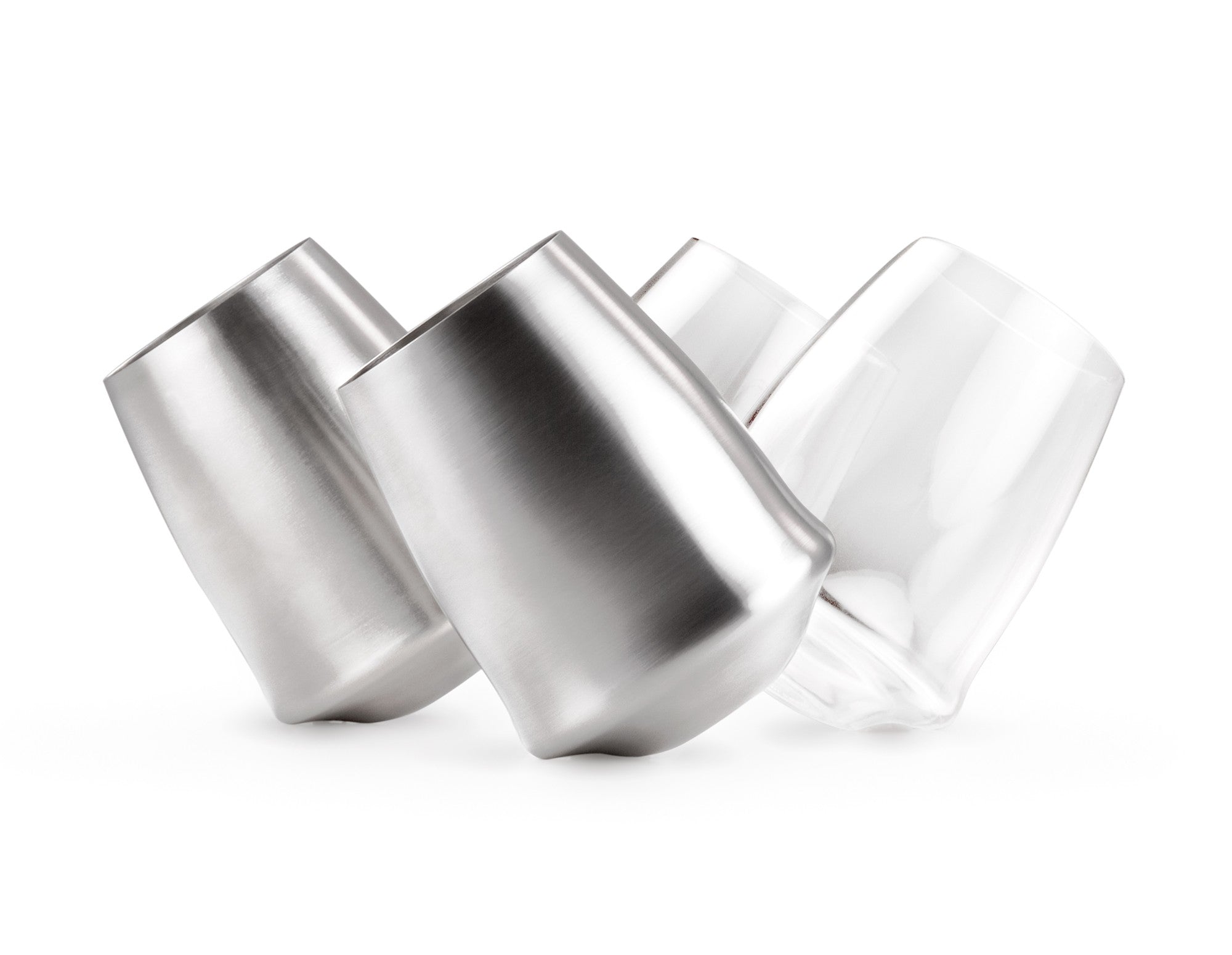 Premium Stainless Steel Stemless Wine Glasses - Set of 4, Unbreakable & Dishwasher Safe - Perfect for Outdoor Picnics, Camping, and Pool Parties