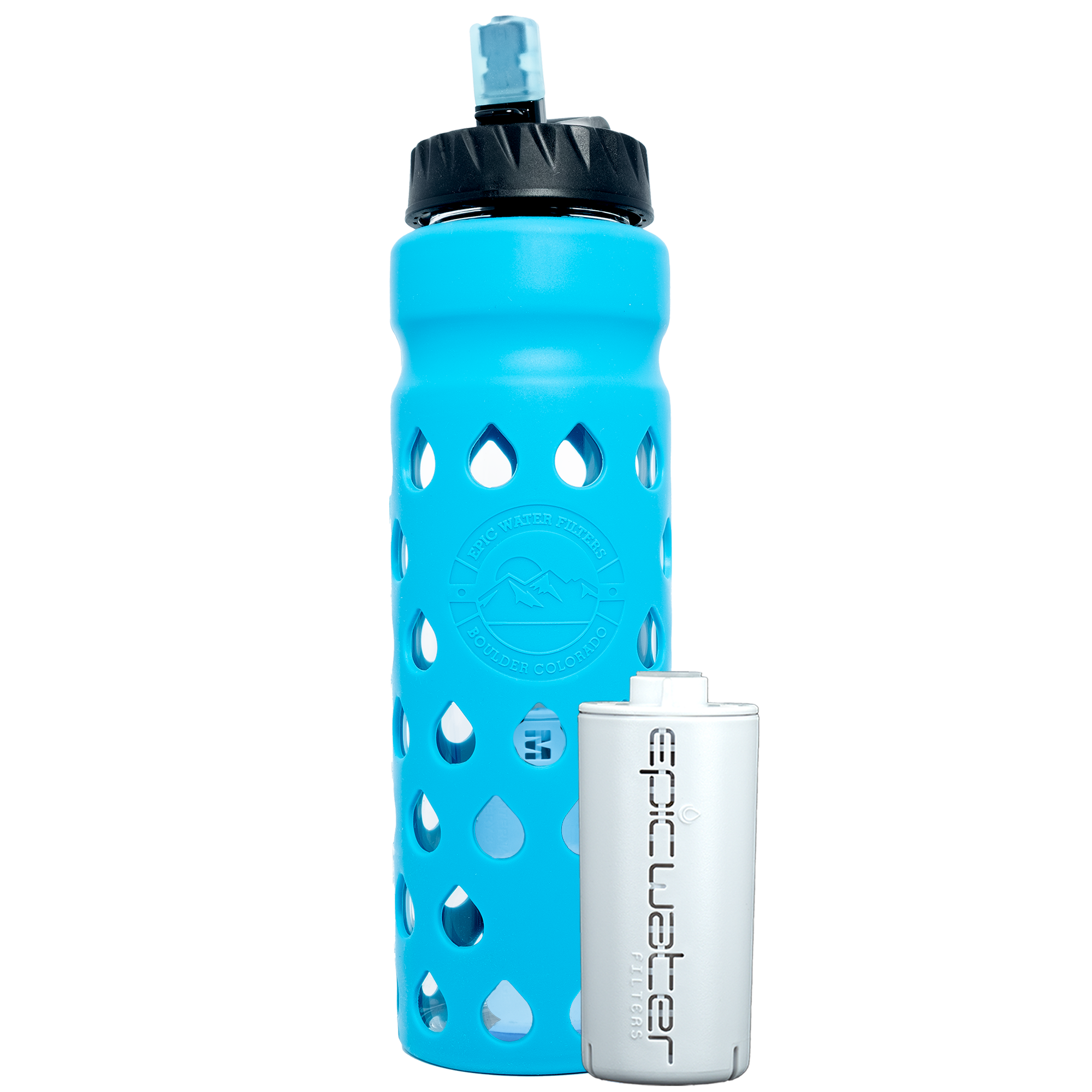 32 oz Glass Escape Water Bottle - Leak Proof, BPA Free, Insulated for Hot & Cold Drinks - Perfect for Gym, Hiking, Travel & Office Use
