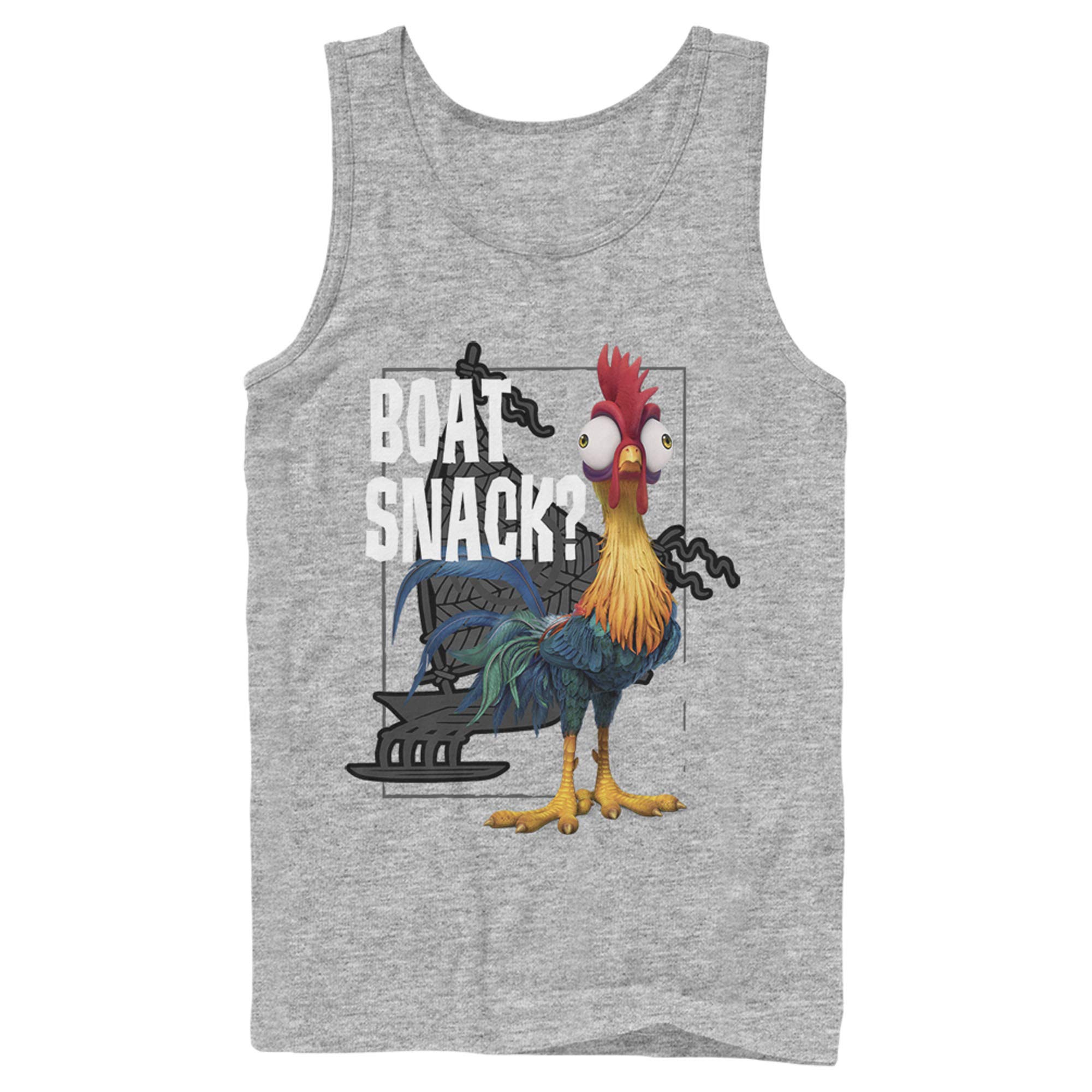 Men's Moana Hei Hei Boat Snack Graphic Tank Top - Funny Disney Inspired Casual Summer Shirt for Beach Vacation, Cosplay & Theme Park Outfits