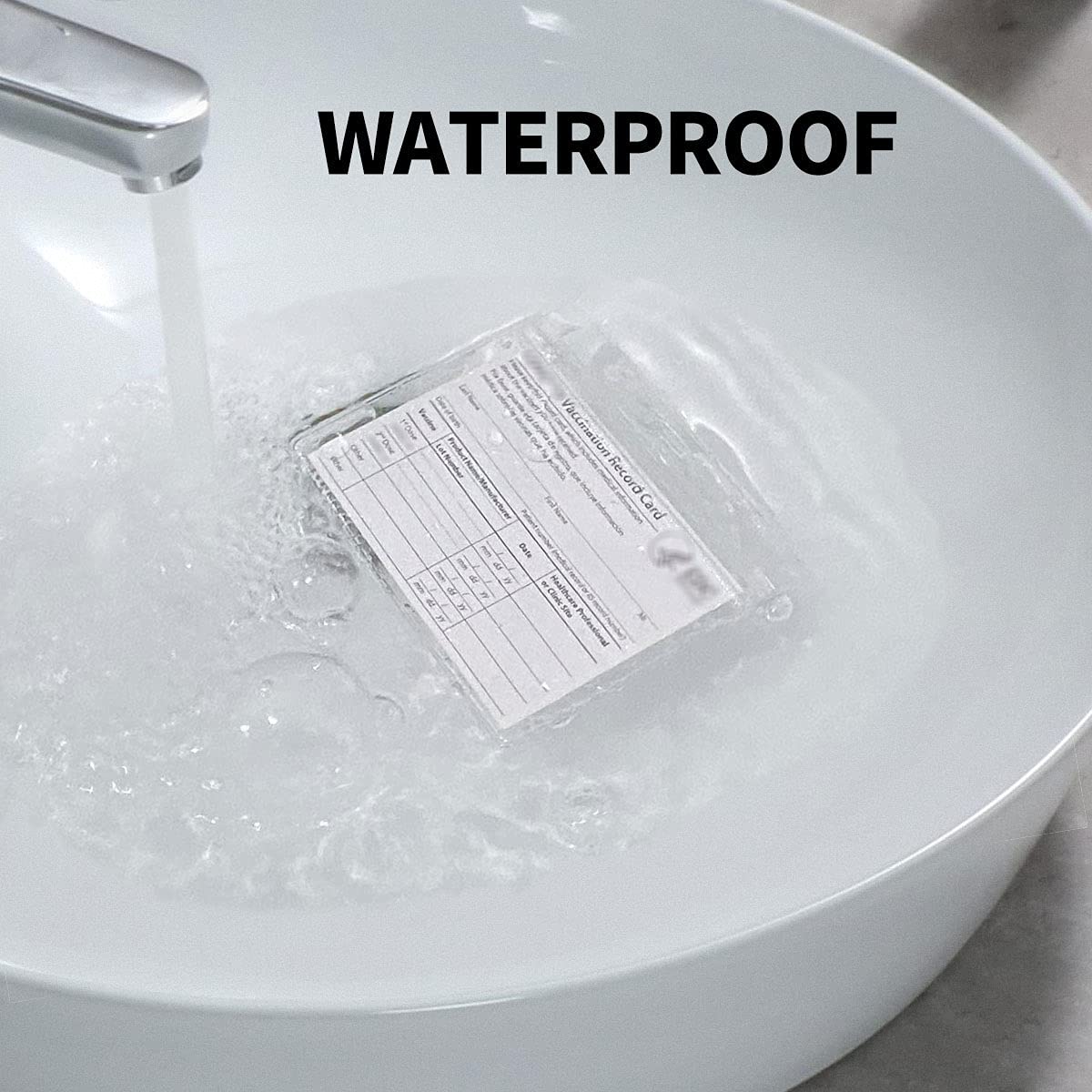Waterproof Vaccine Card Holder 3x4 with Lanyard - Travel & Health Safety
