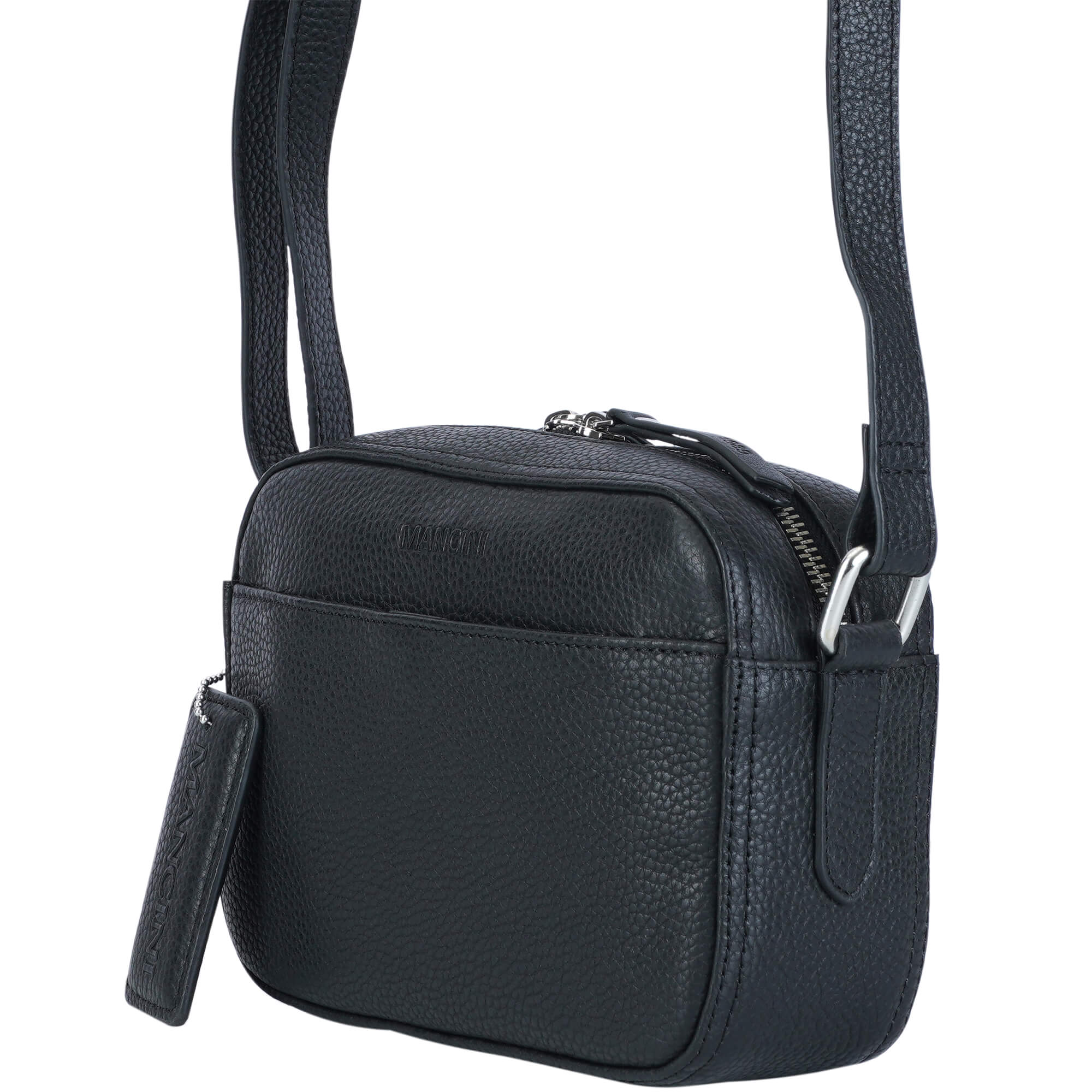 Mancini Pebbled Clara Small Crossbody Bag for Women - Stylish Leather Shoulder Purse for Everyday Use, Work, and Travel