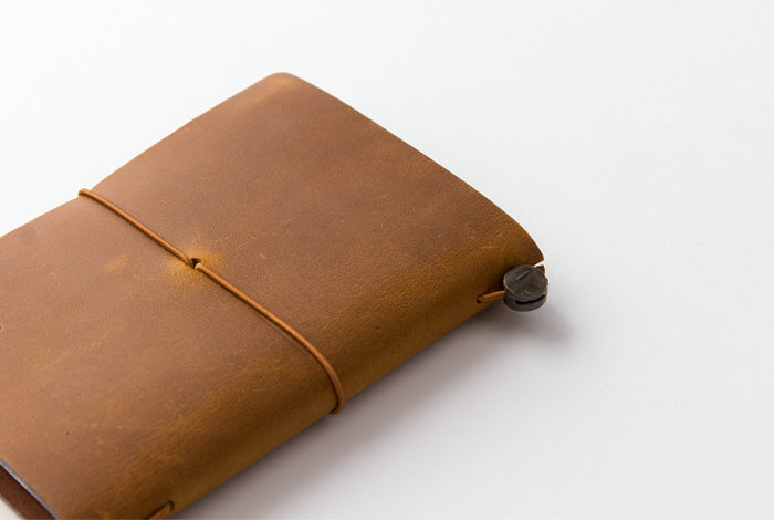 TRAVELER'S COMPANY TRAVELER'S Notebook Starter Kit - Passport Size in Camel Brown | Premium Travel Journal for Writing, Sketching & Memory Keeping | Perfect Gift for Travelers, Writers & Artists