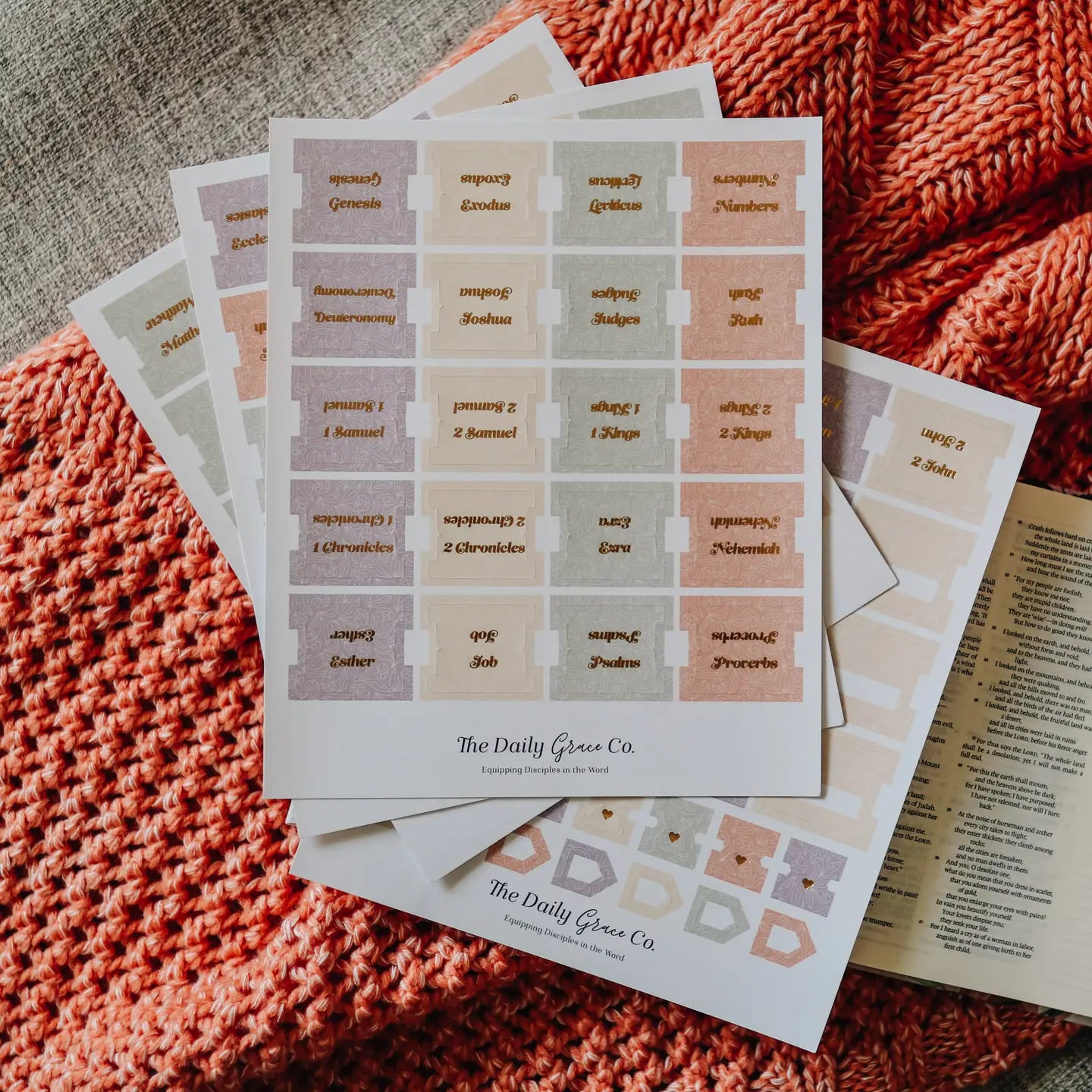 Pastel Floral Bible Tabs - 80 Colorful Index Tabs for Easy Scripture Navigation | Perfect for Bible Study, Church, and Personal Devotion