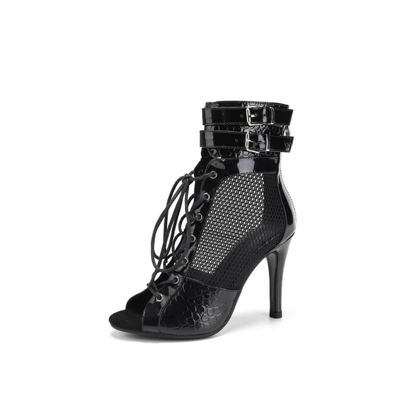 Minimalist Lace-Up Stiletto Heel Ankle Boots for Women - Elegant Pointed Toe & Comfortable Heels for Night Out, Party & Office Wear