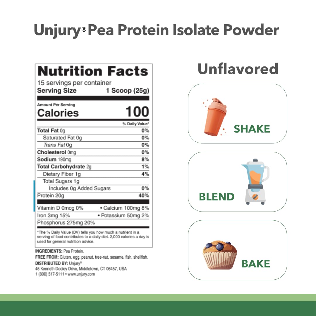 **Planted Vegan Protein Powder - 20g Unflavored Pea Protein Isolate | Low Sugar, Gluten & Dairy Free, Non-GMO Plant-Based Protein | 20 Servings for Smoothies, Baking & Post-Workout Recovery**