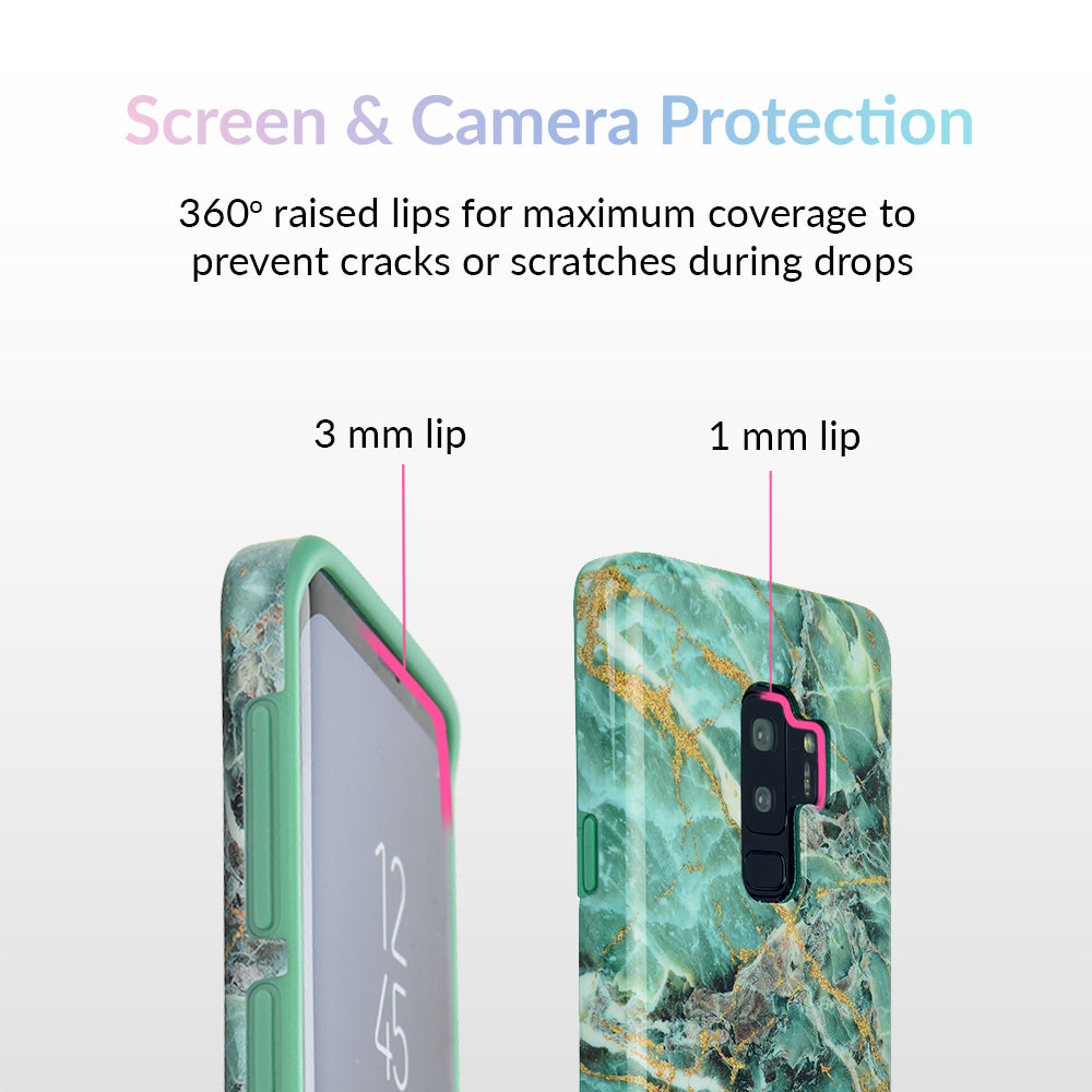 Premium Green Emerald Marble Phone Case for Samsung Galaxy - Slim Protective Cover for Everyday Use, Work & Travel