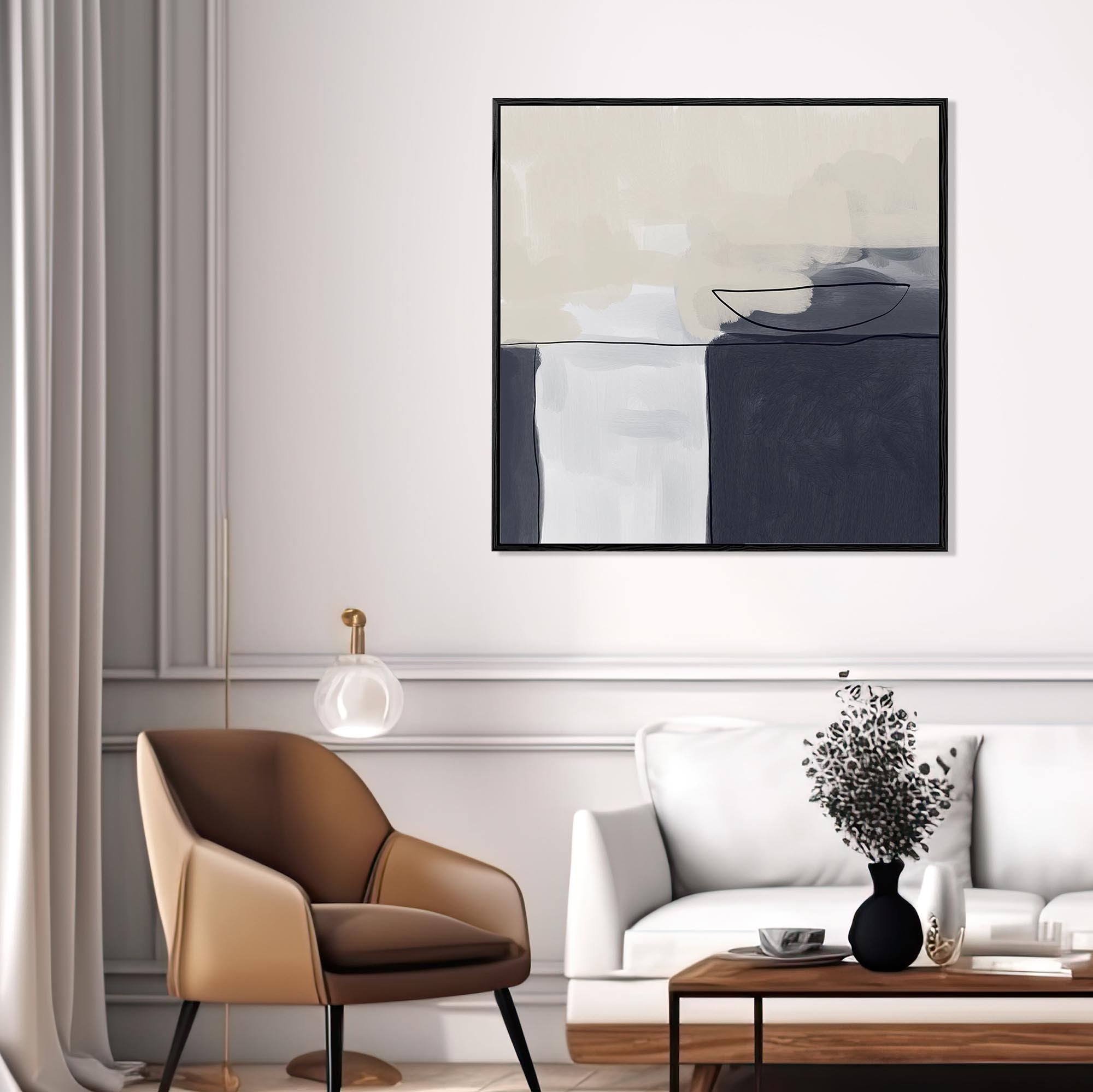 Still Life Abstract II Framed Canvas Wall Art - Modern Home Decor for Living Room, Bedroom & Office
