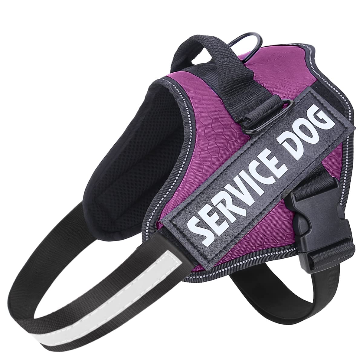 MUMUPET No Pull Service Dog Harness - Easy On/Off Adjustable Pet Vest with 3M Reflective Strips & Nylon Handle - Breathable Dog Harness for Small Medium Large Dogs - Perfect for Training, Walking & Outdoor Adventures