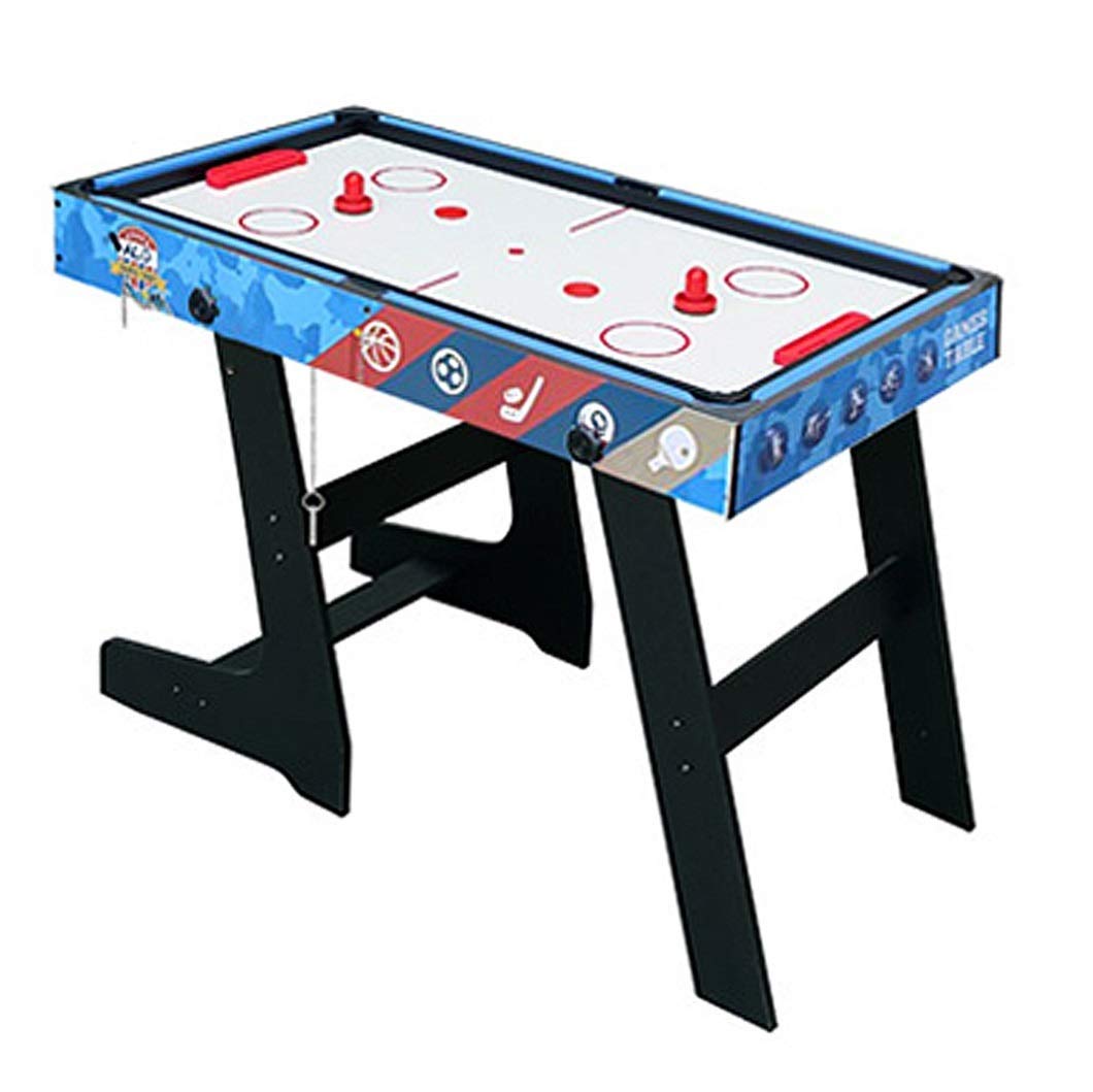 5-in-1 Multi Game Table Set - Foldable Foosball, Pool, Air Hockey, Ping Pong & Basketball Combo for Indoor Family Fun & Game Room Entertainment