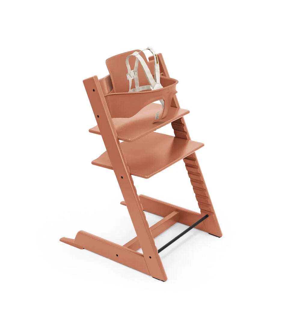 Stokke Tripp Trapp High Chair with Baby Set & Safety Harness - Adjustable Wooden Chair for Toddlers & Infants - Perfect for Dining, Feeding, and Family Mealtime