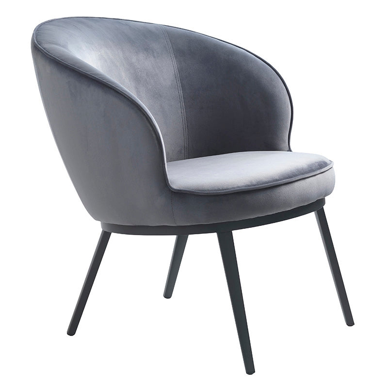 GAIN Lounge Chair - Modern Steel Grey Accent Chair for Living Room, Bedroom & Office - Comfortable Reading & Relaxation Chair with Sturdy Frame
