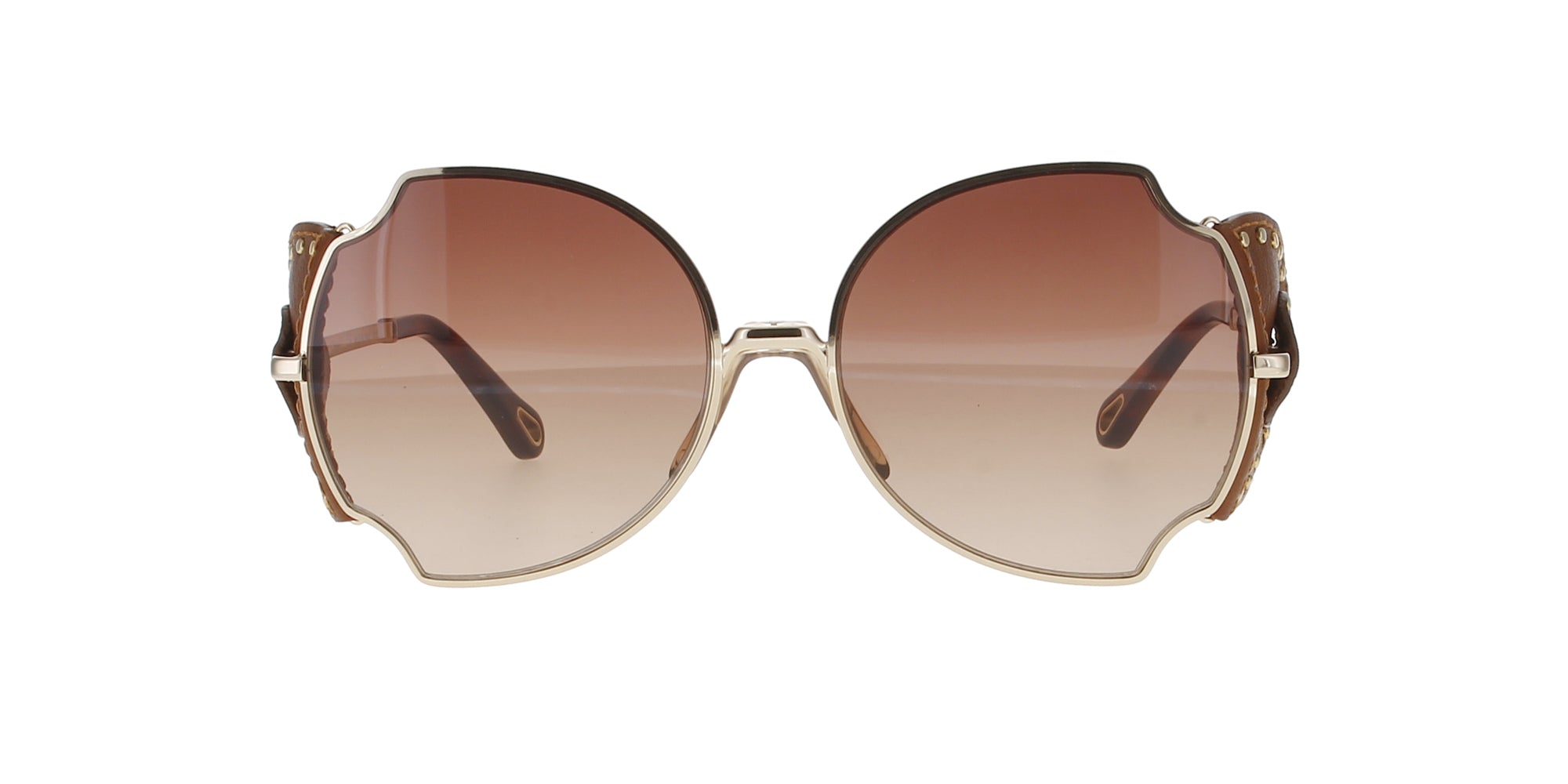 Chloe Deva Leather Sunglasses for Women - Stylish UV Protection Shades for Outdoor, Driving & Fashion Accessories