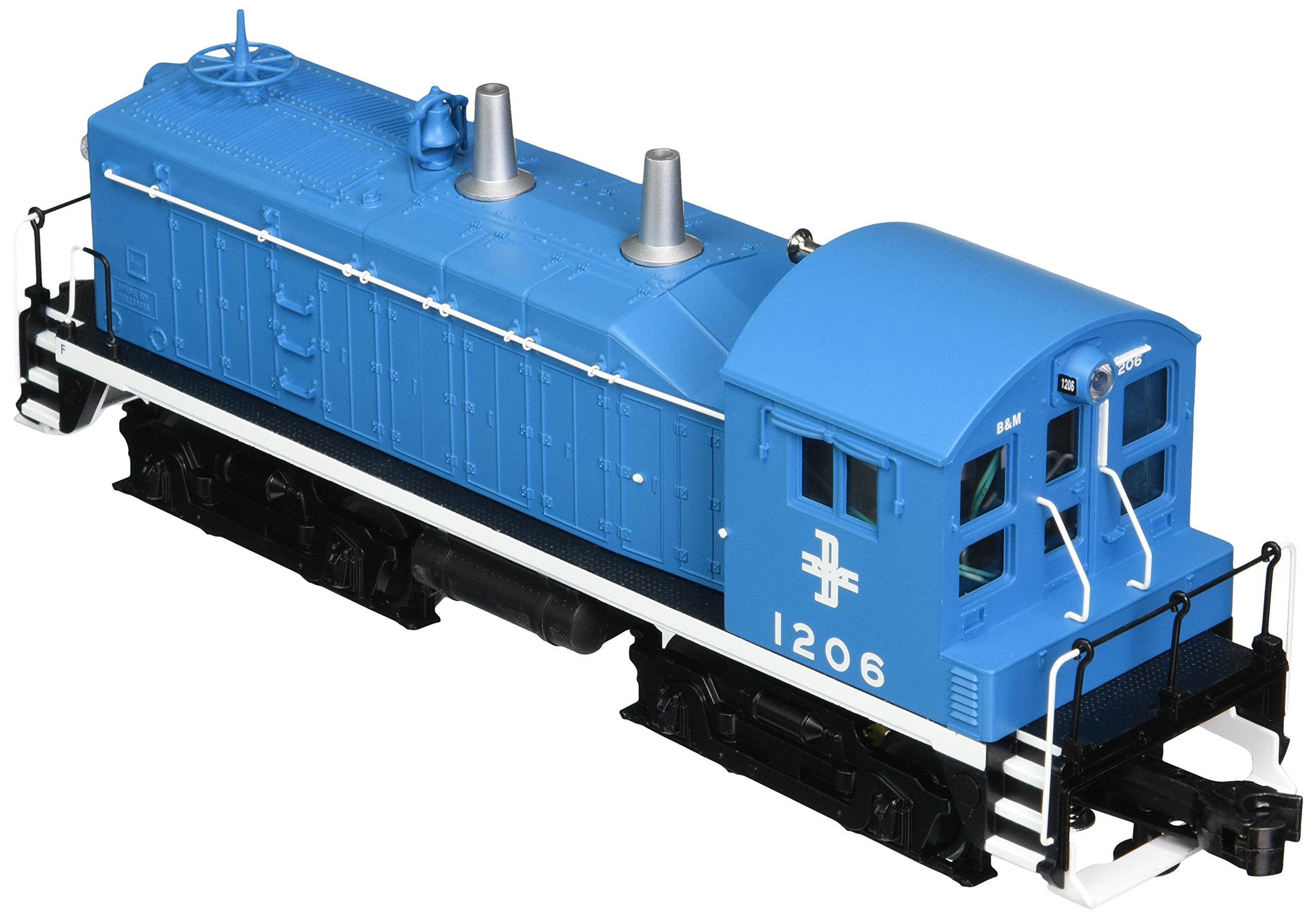 Williams by Bachmann NW-2 Diesel Locomotive - Boston & Maine #1206 O Scale Model Train (Blue) | Perfect for Model Railroad Enthusiasts & Collectors
