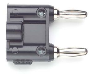Fluke Pomona MDP 0 Double Banana Plug - Solderless Black Test Lead Connector (Model 1632845) for Electronics Testing, Lab Equipment & DIY Projects