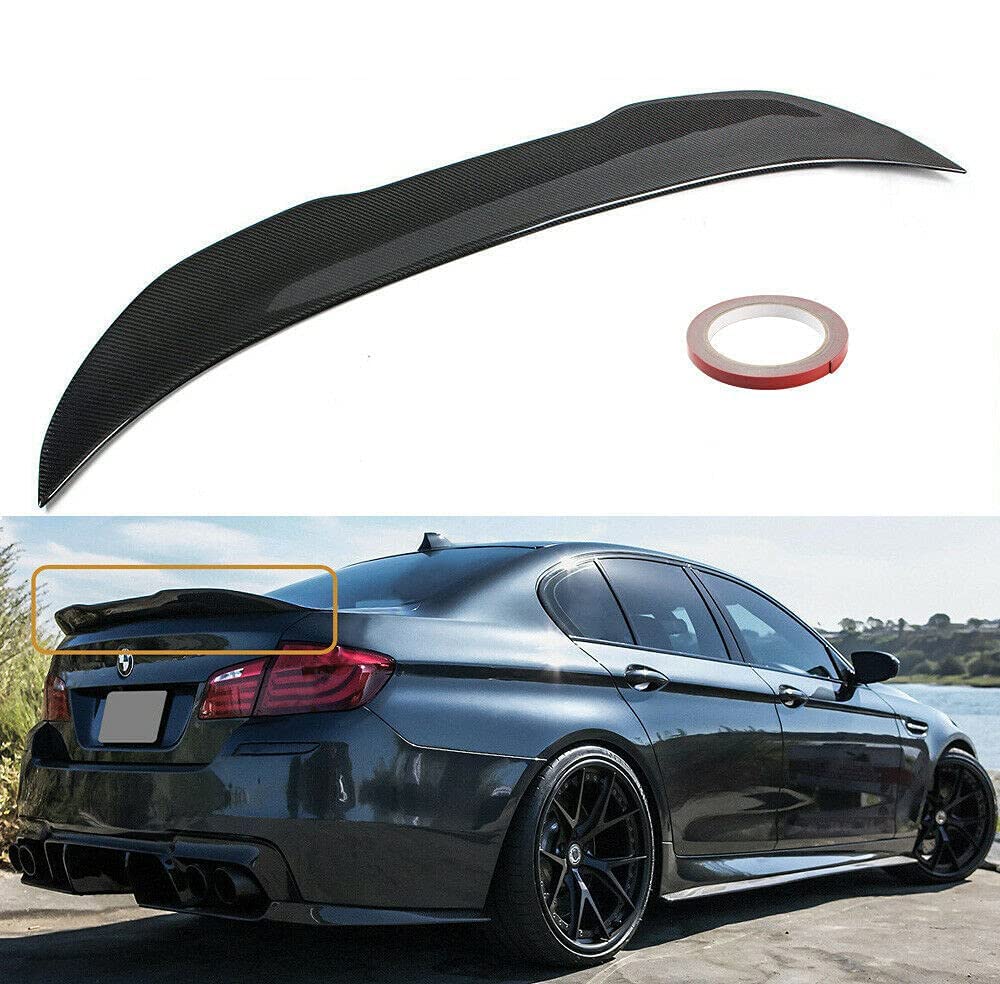 Carbon Fiber Trunk Spoiler for 2011-2017 BMW F10 5 Series & M5 - High Kick Style Rear Wing Spoiler | Enhances Aerodynamics & Sporty Look | Perfect for Car Enthusiasts & Performance Upgrades