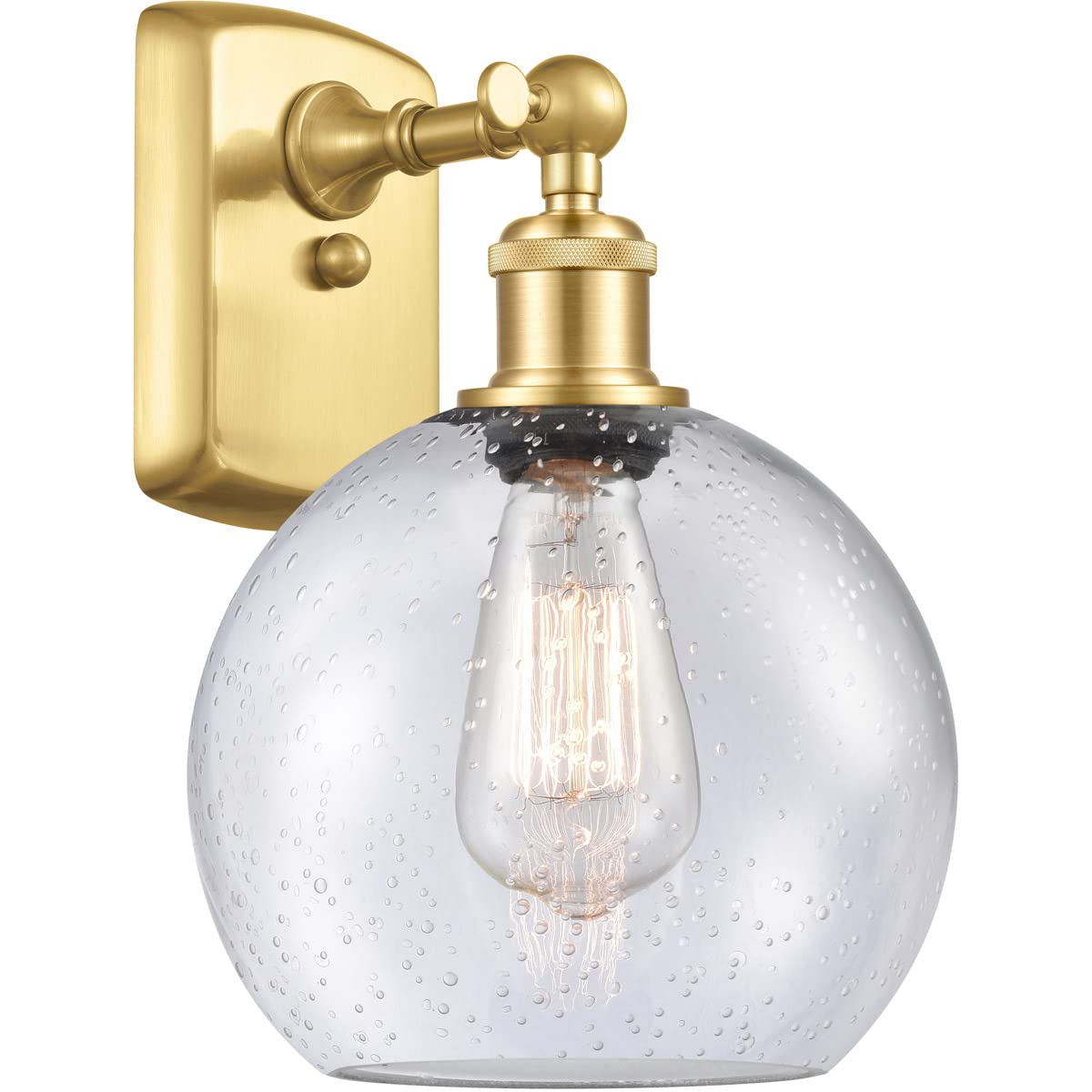 516-1W-SG-G124 LED Bare Bulb 1 Light Cord Set in Satin Gold - Perfect for Home Decor, DIY Lighting Projects & Vintage Style Lamps