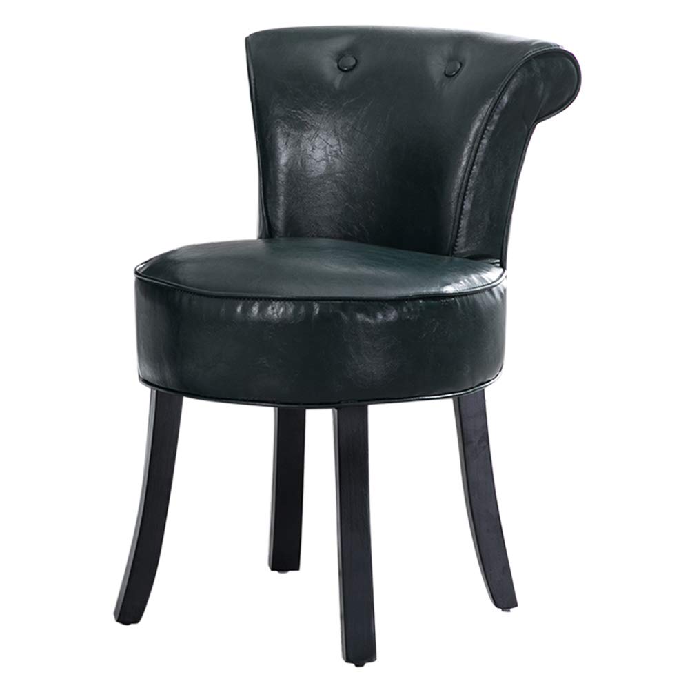 Vanity Benches with High Back & Fan Back Design, European Solid Wood Dressing Chair with High Resilience Sponge - Perfect for Dressing Room, Living Room, Bedroom & Restaurant Decor