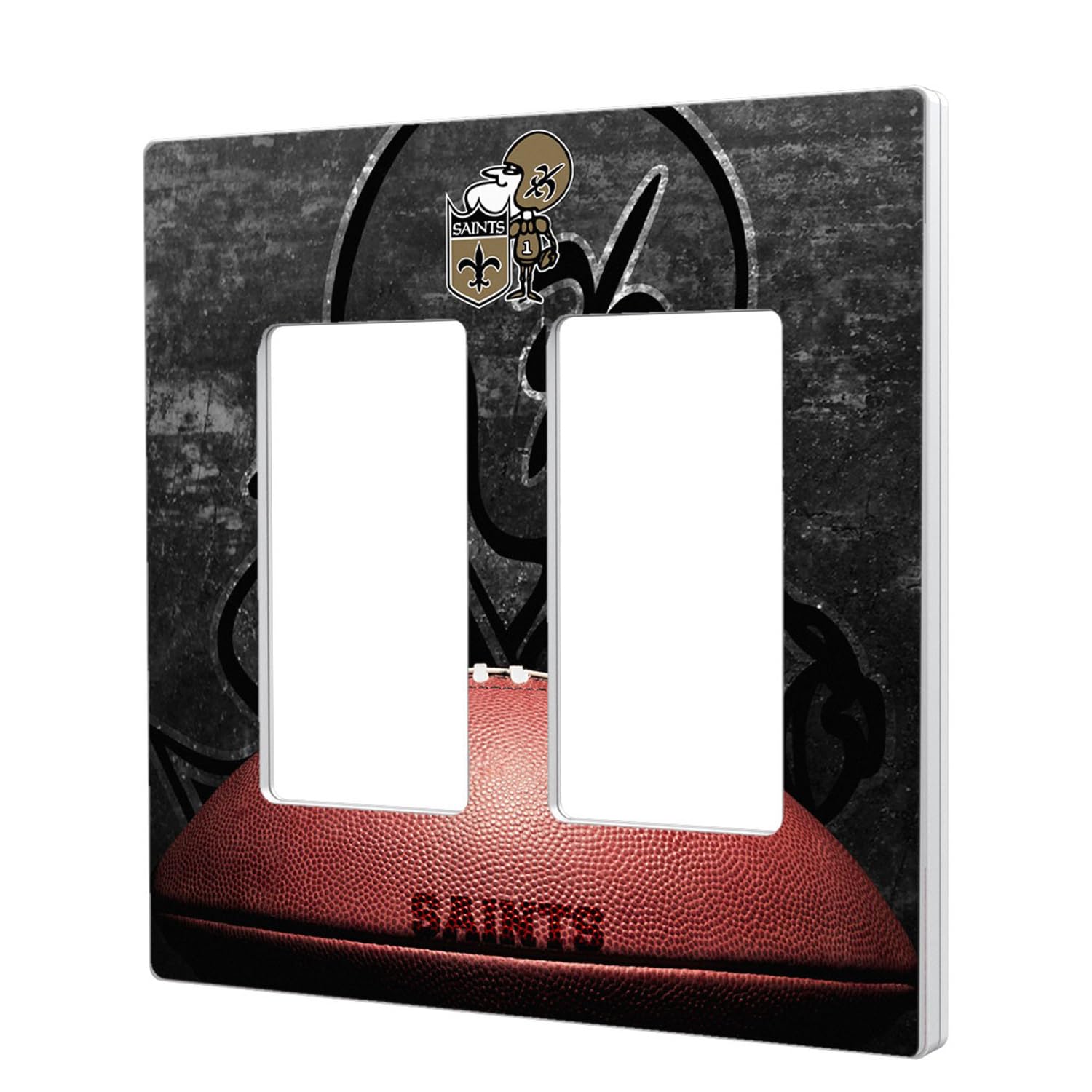 NFL Legendary Design Double Rocker Light Switch Cover Plate - Perfect for Game Room, Man Cave, and Sports Themed Home Decor