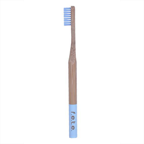 Eco-Friendly Bamboo Toothbrush with Soft Bristles - Light Blue | Biodegradable & Sustainable Oral Care for Home, Travel & Zero Waste Lifestyle