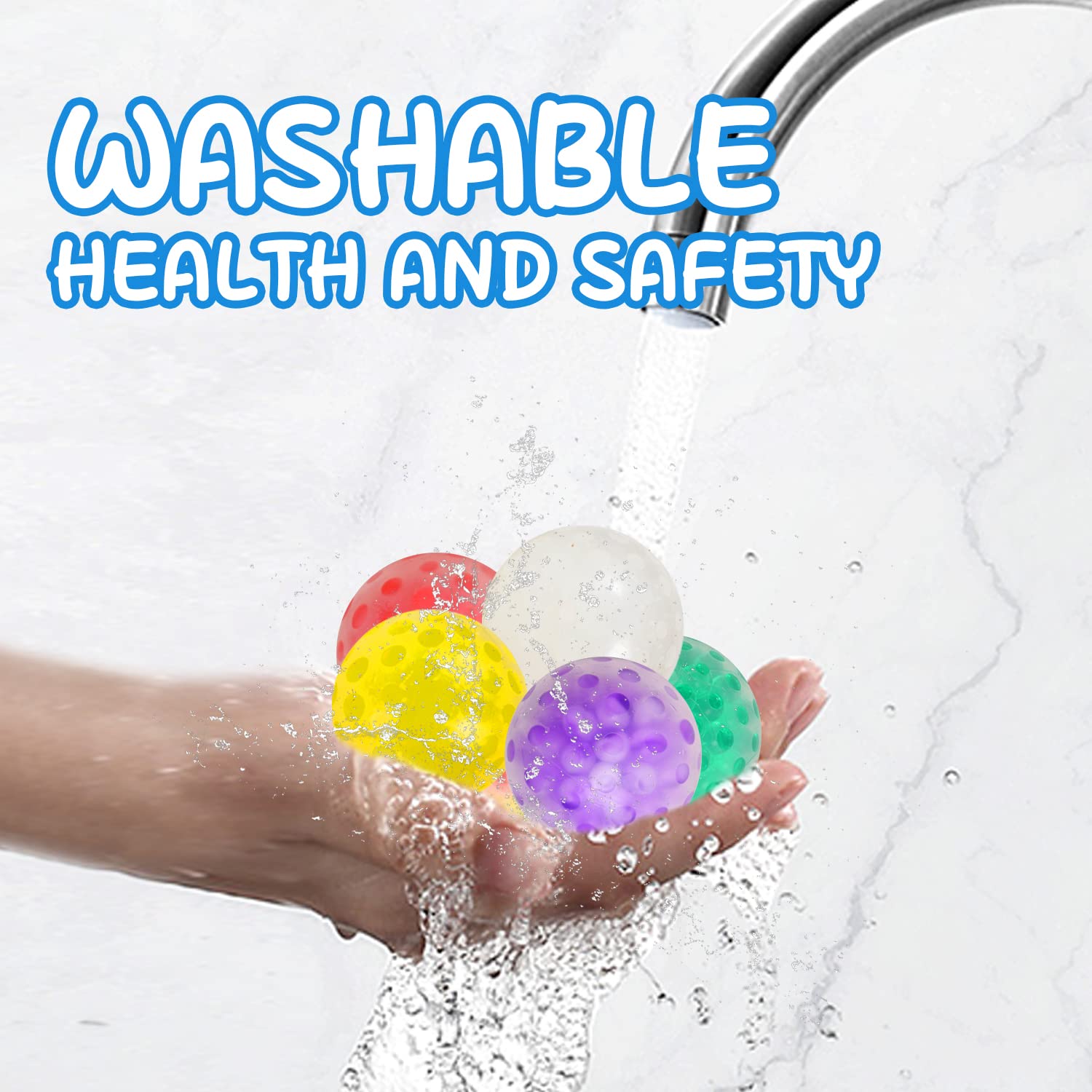 YAOJITOY Stress Balls 30-Pack - Anxiety Relief & Focus Improvement Squeeze Balls for Adults, Squishy Sensory Toys for Office, Classroom, Party Favors & Birthday Gifts (14+) - Perfect for Stress Relief, ADHD & Meditation
