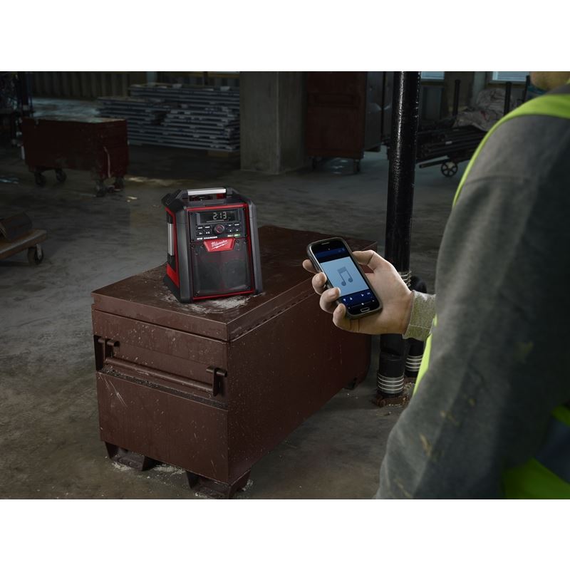 M18 18V Lithium-Ion Cordless Jobsite Radio & Charger - Tool Only | Portable Worksite Music Player & Power Tool Charger for Construction & Outdoor Projects