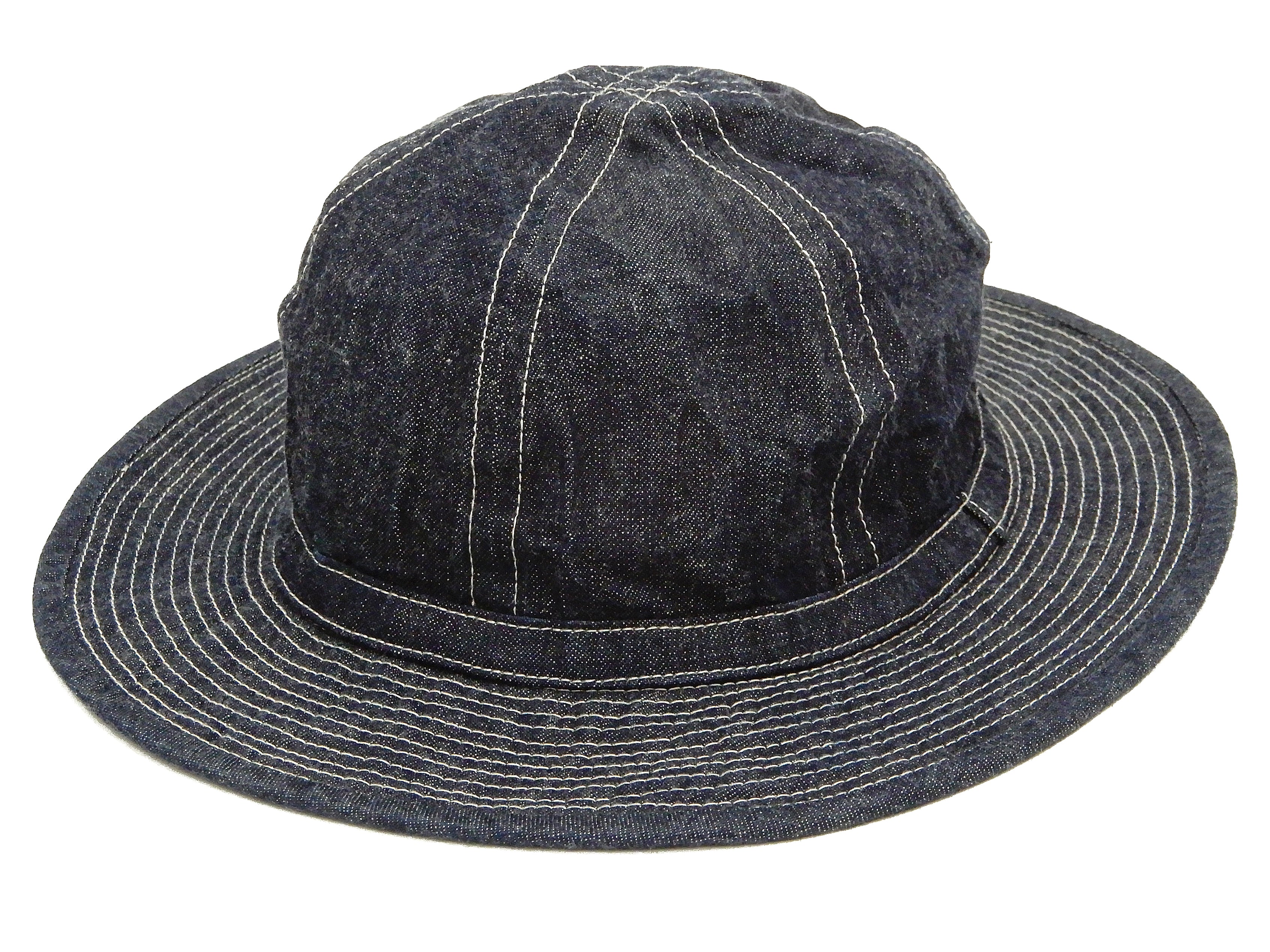 Buzz Rickson Daisy Mae Hat - Authentic US Army Denim Boonie Hat Reproduction for Men (BR01476) | One Wash Denim | Outdoor Hiking, Camping & Military Style Fashion