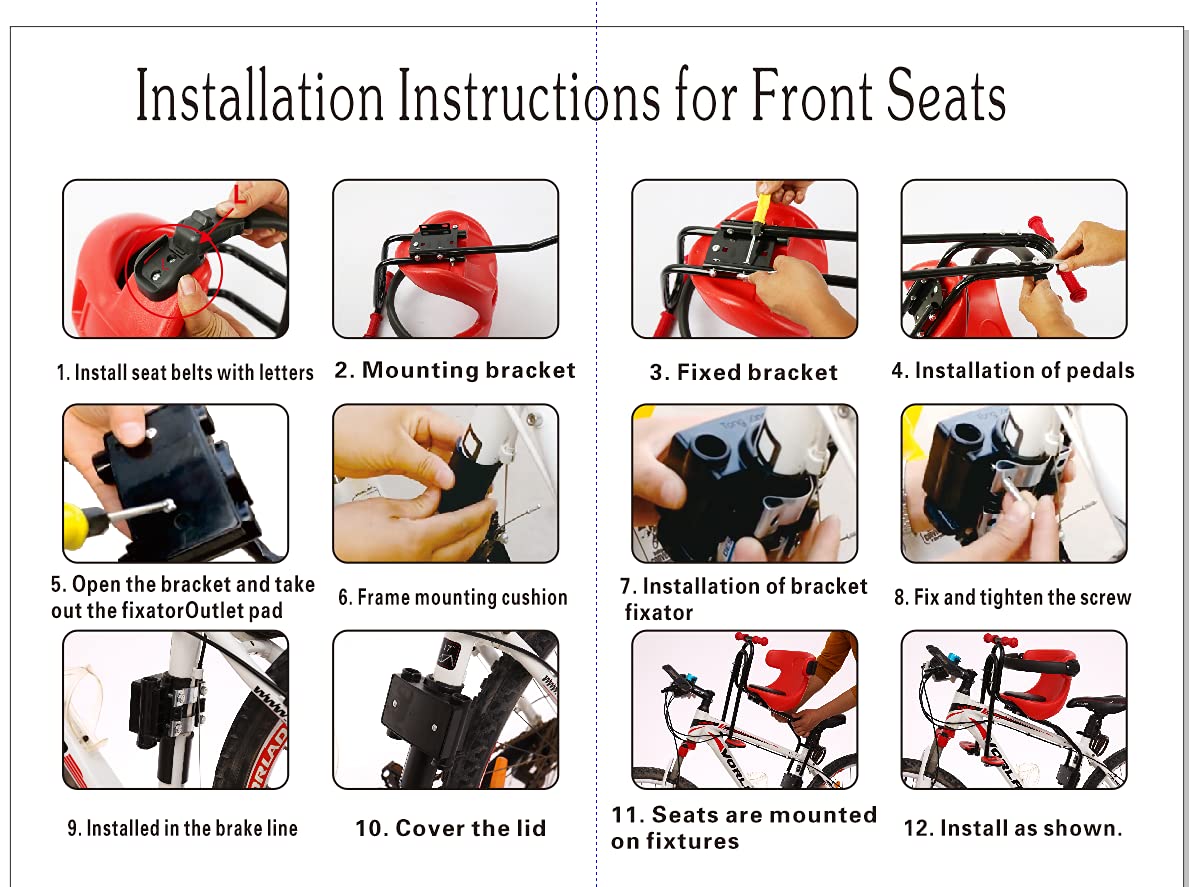 Best Front Mount Kids Bike Seat for Adults - Safe & Comfortable Child Bike Seat for Mountain & City Bikes | Perfect for Family Rides & Outdoor Adventures