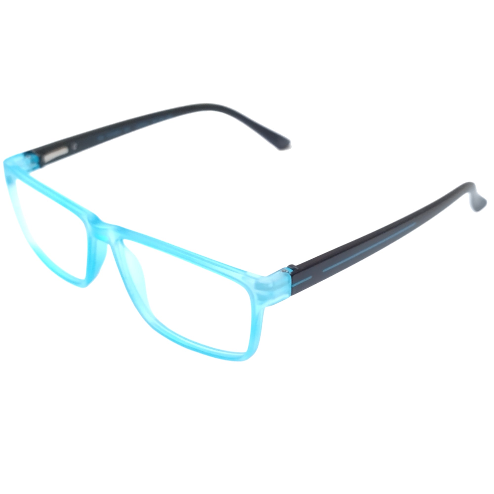 Stylish Rectangle Blue & Black Full Rim Eyeglass Frames 11803 - Perfect for Work, Reading & Fashion Accessories