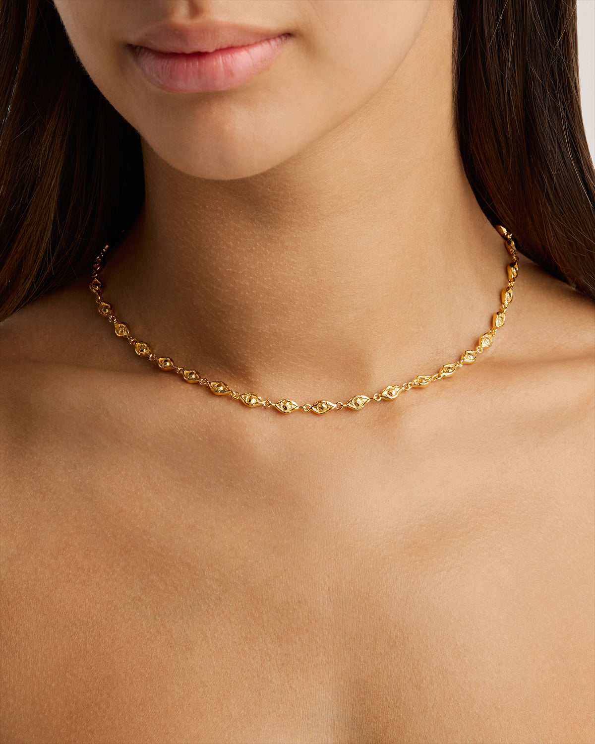 18K Gold Vermeil Lucky Eyes Choker Necklace - Elegant Dainty Evil Eye Protection Jewelry for Women, Perfect for Everyday Wear, Gifts & Special Occasions