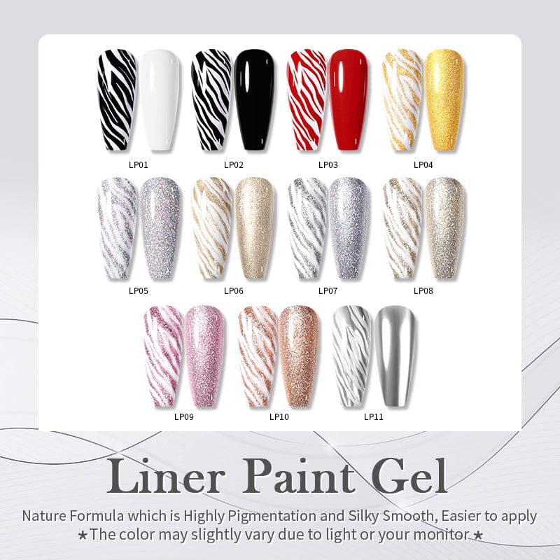 10ml Liner Paint Gel - Long Lasting Waterproof Eyeliner for Precise Lines - Perfect for Makeup Artists & Daily Use