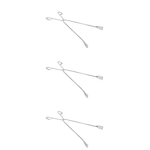 HEMOTON 3-Pack Stainless Steel Trash Grabber Tool - 60cm Long Reach Garbage Clips, Scissor Tongs & Gripping Tool for Outdoor BBQ, Camping, Fireplace & Yard Cleanup - Durable Waste Pickup Claw for Elderly & Home Use