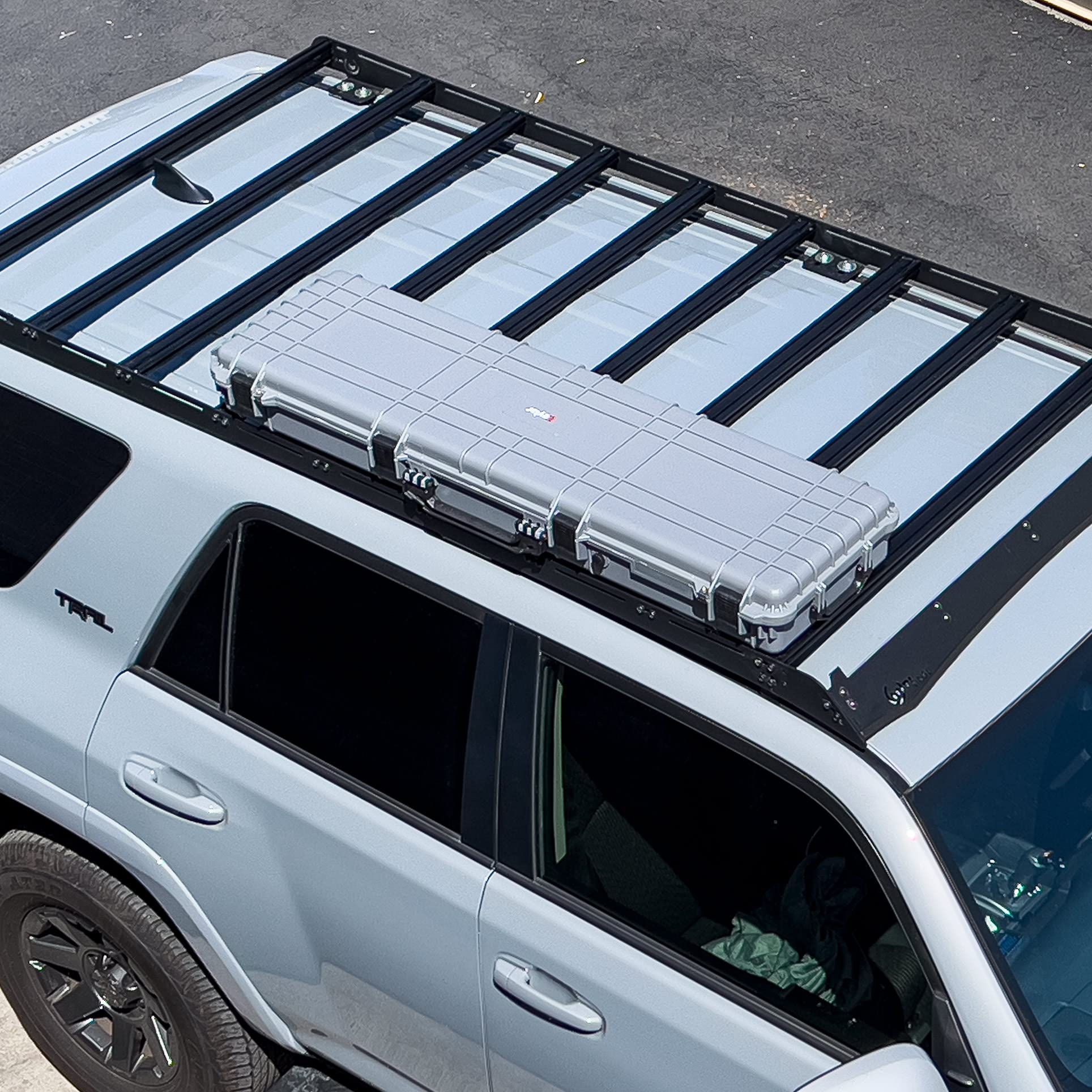 Eylar Overland Rugged Low Profile Storage Rack - 53 Inch Hard-Shell Cargo Case (Gray) | Heavy-Duty Roof Top Carrier for Camping, Off-Road & Outdoor Adventures