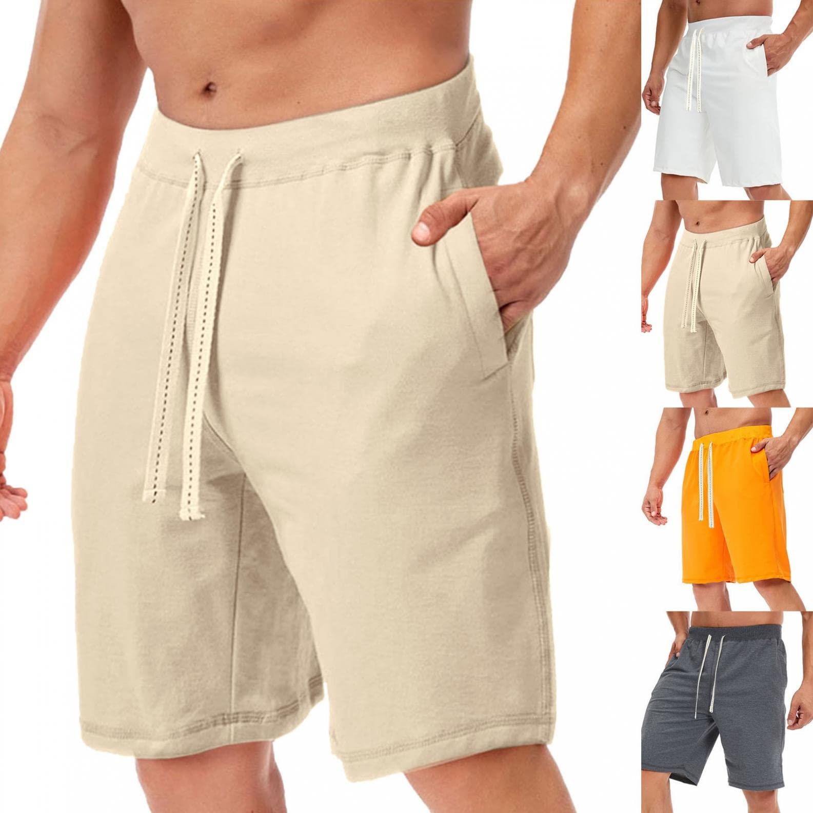 Men's Comfort Flex Waistband Casual Shorts - Breathable Workout & Lounge Shorts for Men | Perfect for Gym, Running, Travel & Everyday Wear