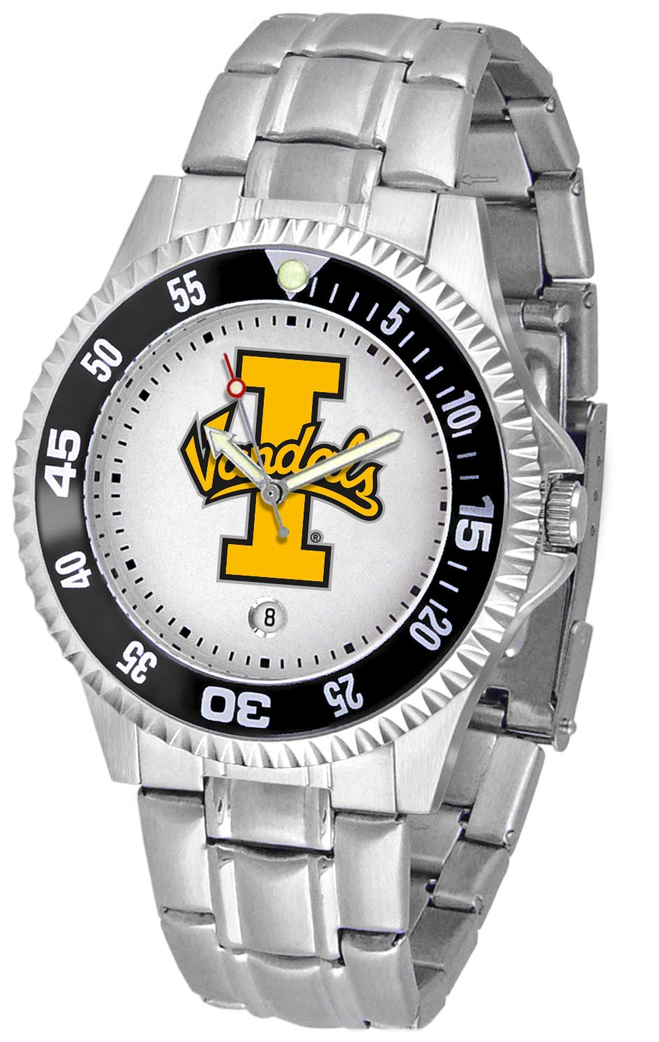 Sun Time Idaho Vandals Men's Competitor Steel Watch with Team Logo - Durable Sports Watch for College Fans, Game Day & Everyday Wear