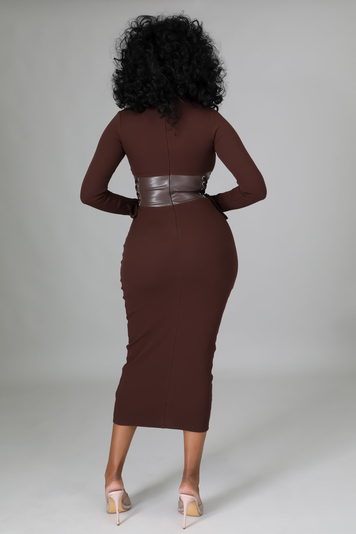 Jacquelyn Brown Dress for Women - Elegant Casual & Office Wear | Perfect for Parties, Weddings & Daily Outfits