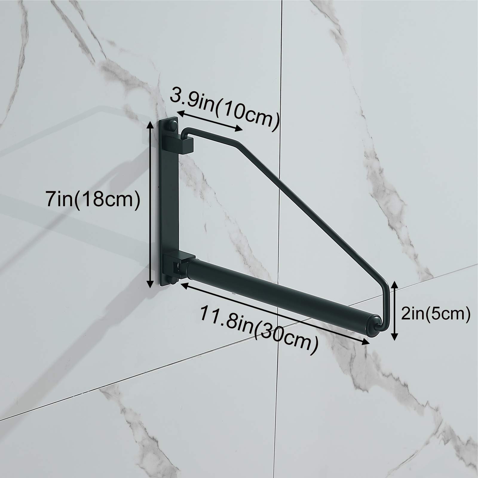 Space Saving Wall Mounted Folding Clothes Hanger Rack - Adjustable Swing Drying System for Laundry, Closet & Storage Organization (Black) - Perfect for Small Apartments, Dorms & Bathrooms