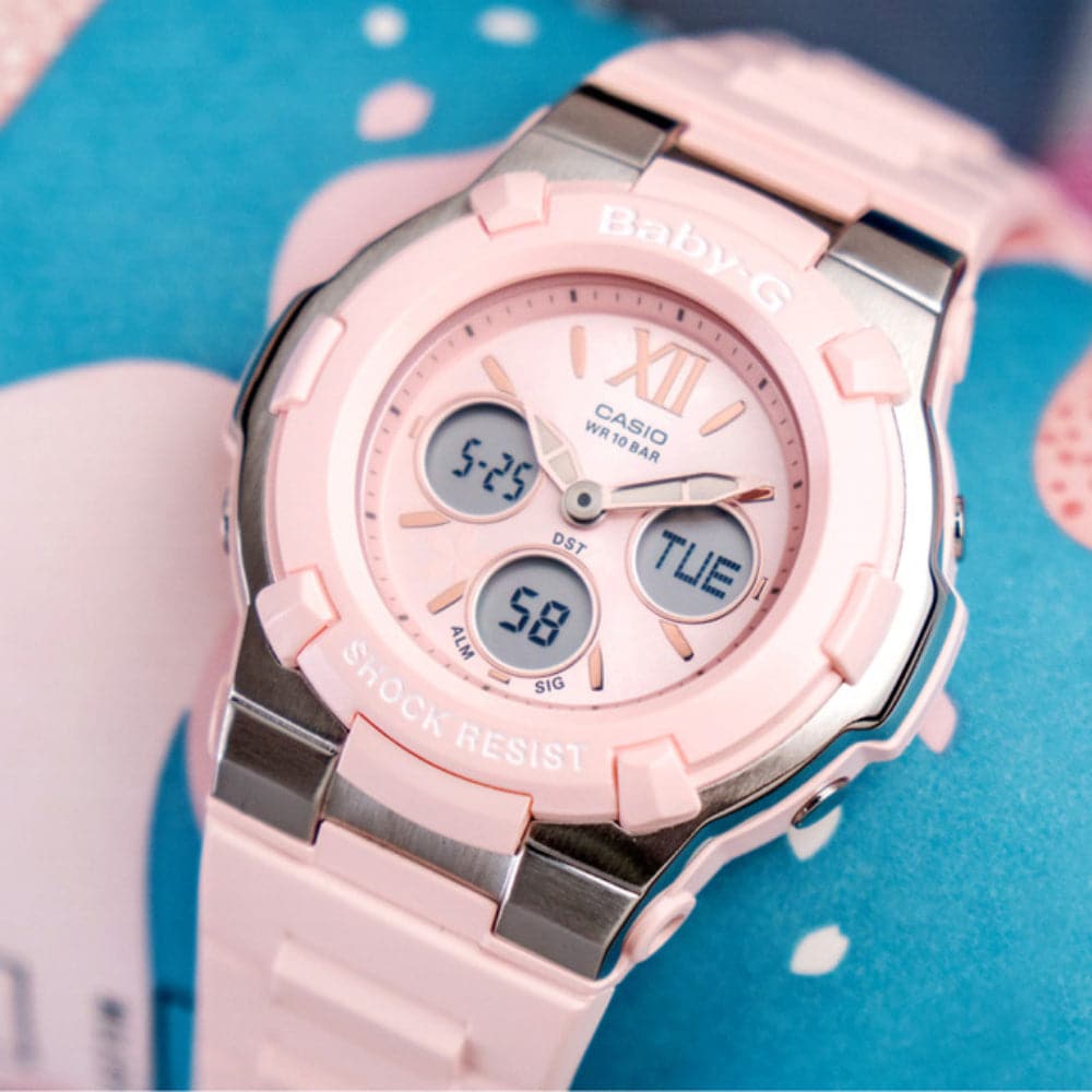 CASIO BABY-G BGA-110BL-4BDR Digital Quartz Pink Resin Women's Sport Watch - Waterproof, Shock Resistant for Running, Swimming & Outdoor Activities