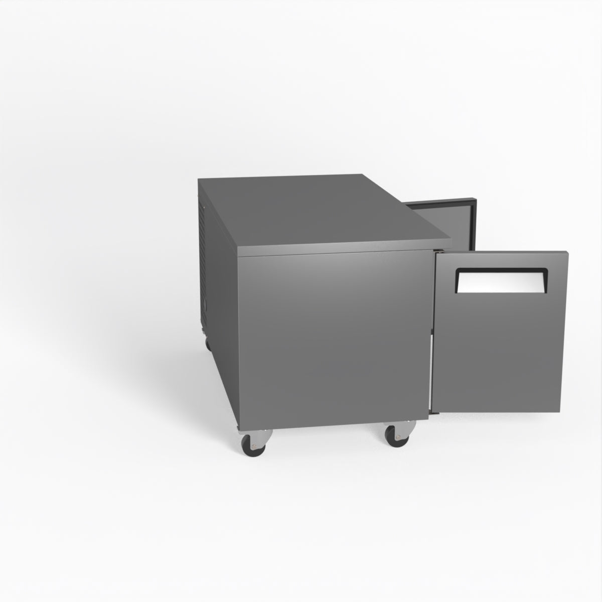 Commercial Under Counter Refrigerator - 2 Door Stainless Steel Worktop Fridge, 800mm Depth, PAX2100TN - Ideal for Restaurants, Cafes, Bars & Commercial Kitchens