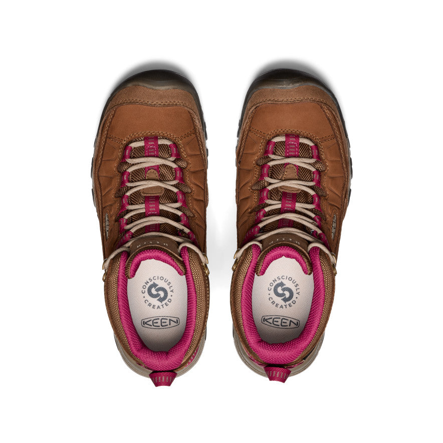 Women's KEEN Targhee IV Waterproof Hiking Boots - Bison/Beaujolais | Lightweight & Durable for Outdoor Adventures, Trail Walking & Backpacking