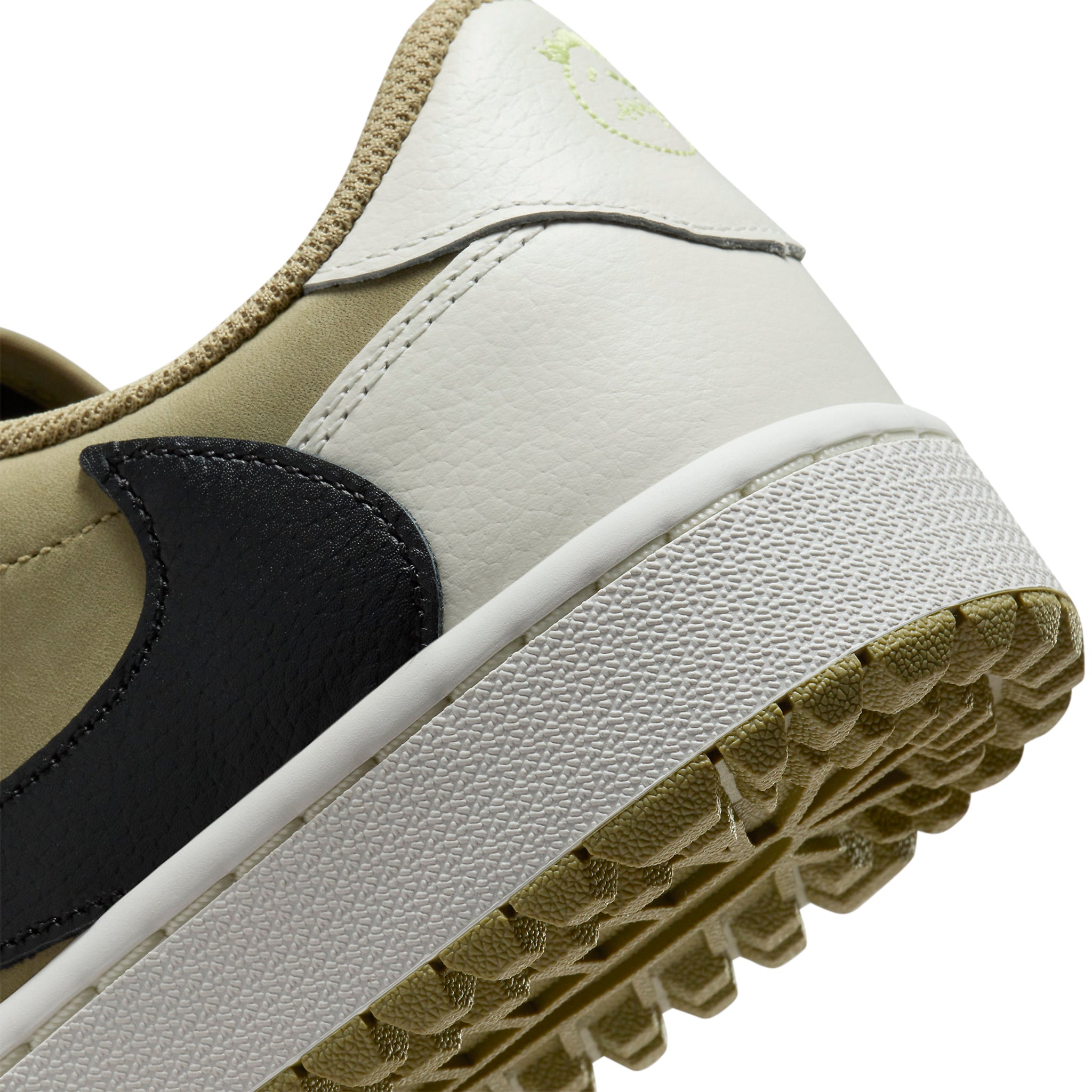 Travis Scott x Air Jordan 1 Low Golf Shoes in Olive - Stylish Sneakers for Men's Golf & Casual Wear