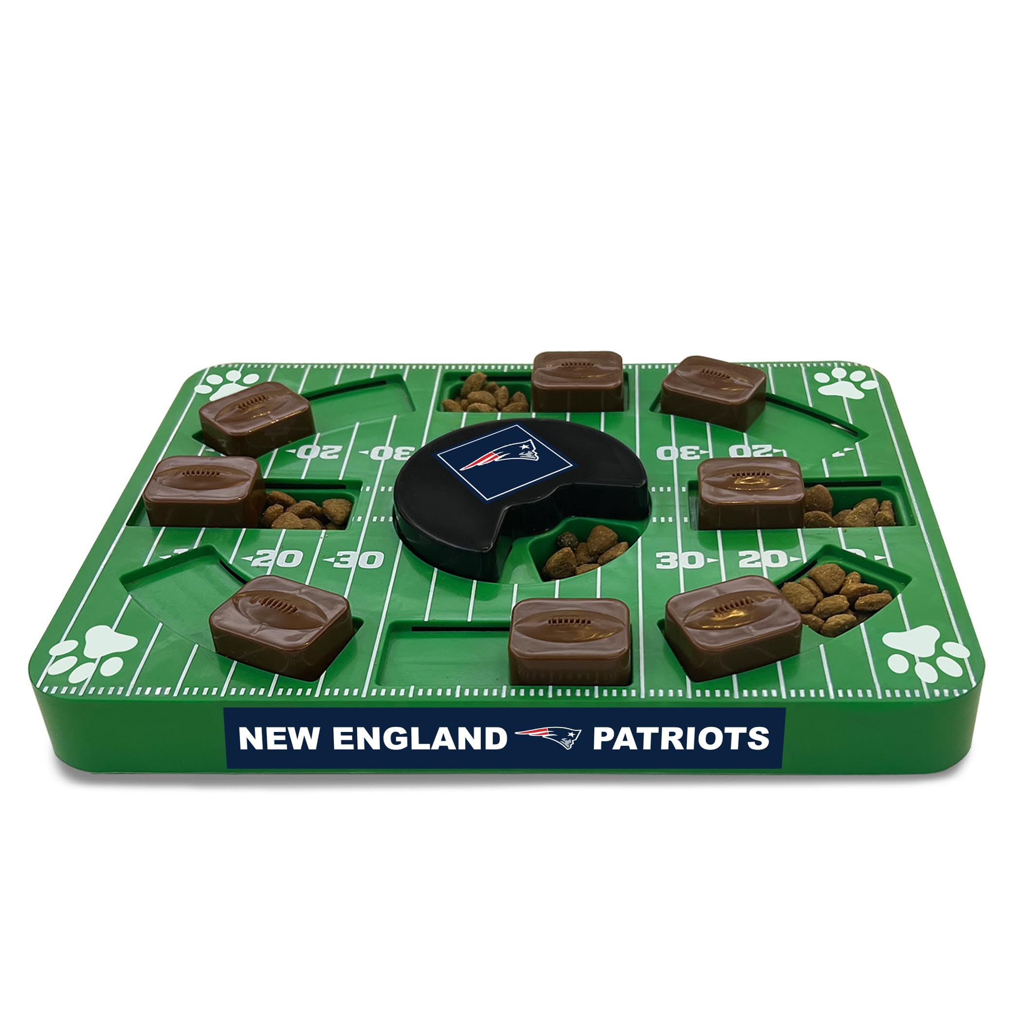 Pets First NFL New England Patriots Puzzle Toy for Dogs - Interactive Treat Dispenser & Brain Teaser Game - Perfect for Training, Boredom Relief & Mental Stimulation