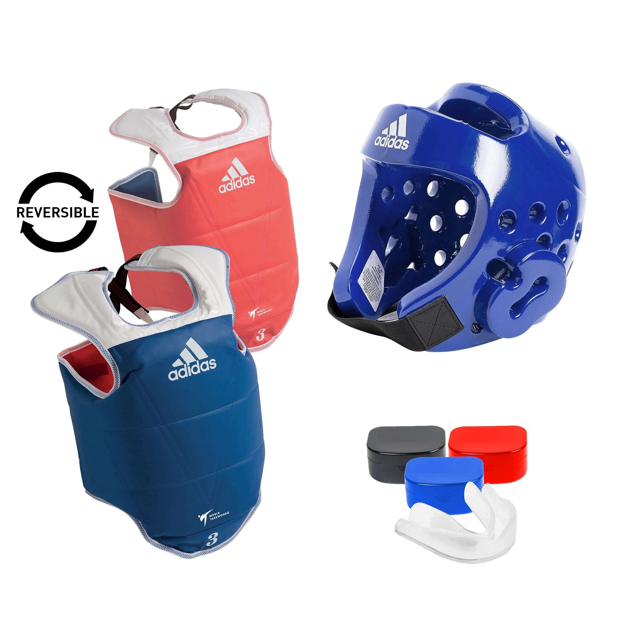 Adidas Taekwondo Ultimate Sparring Gear Set - Customizable Martial Arts Training Equipment with Protective Pads & Optional Accessories in Blue - Perfect for Competition, Practice & Self-Defense Training